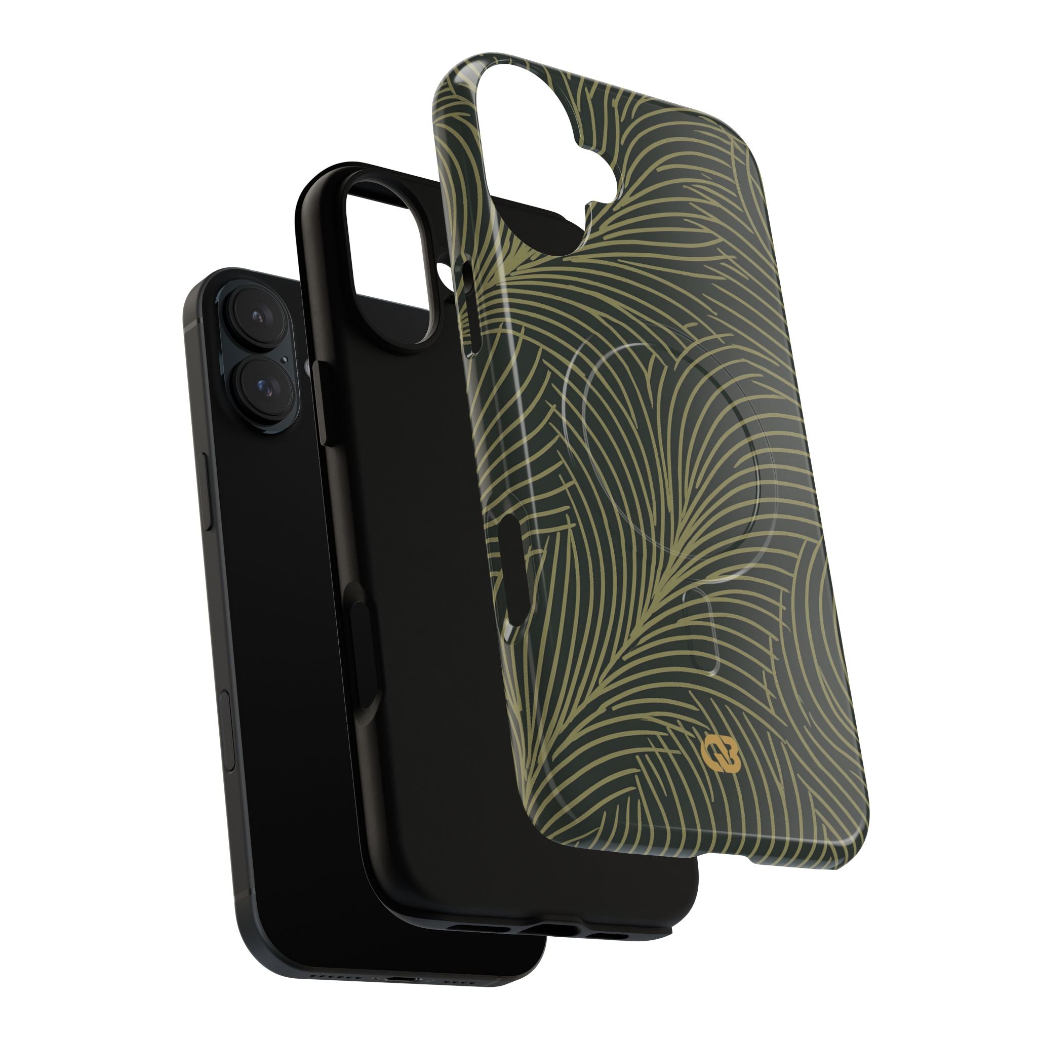 Green Tough 2.0 Magsafe Phone Case for iPhone - Dark Olive Plume