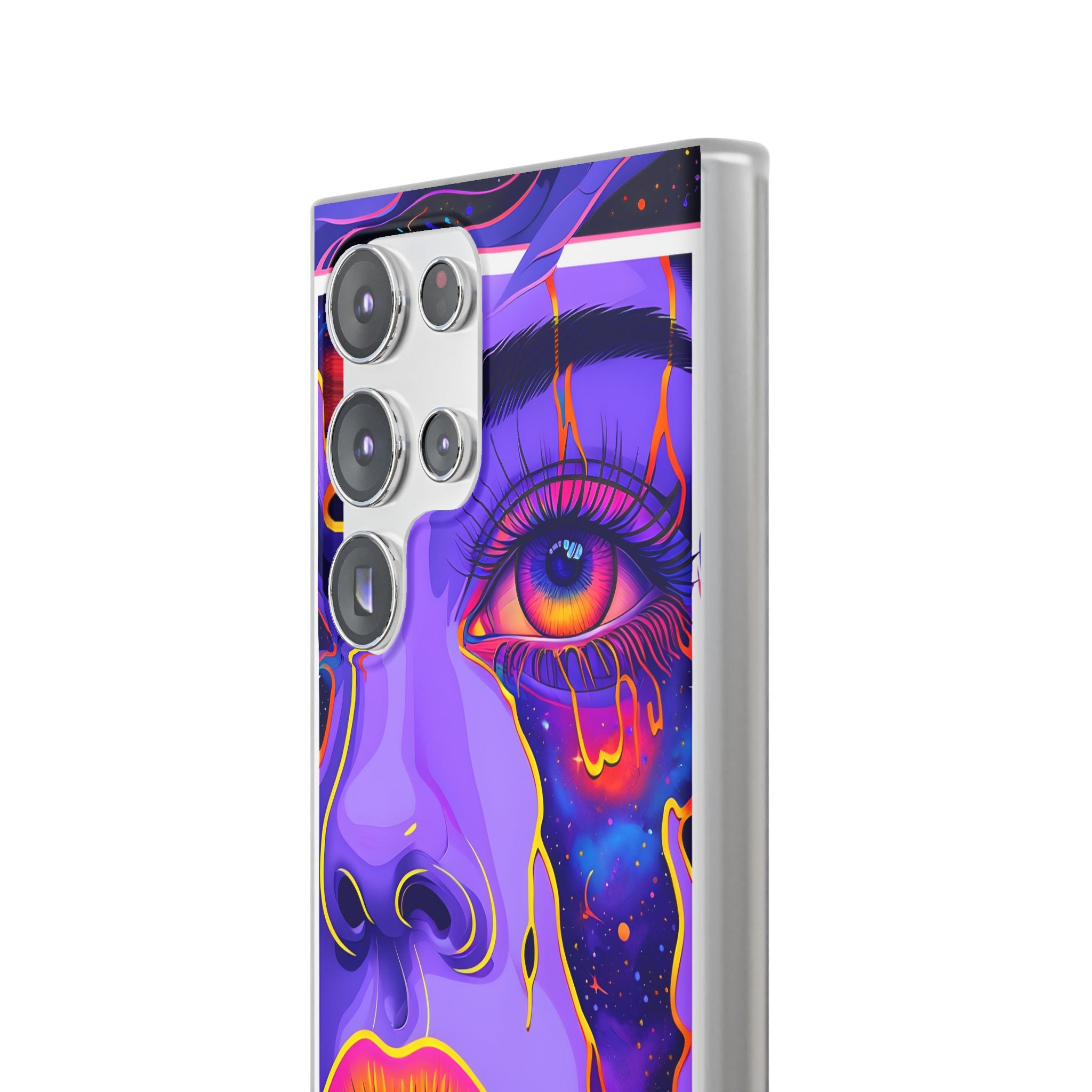 Violet Cosmic Gaze · Soft Custodia per Samsung