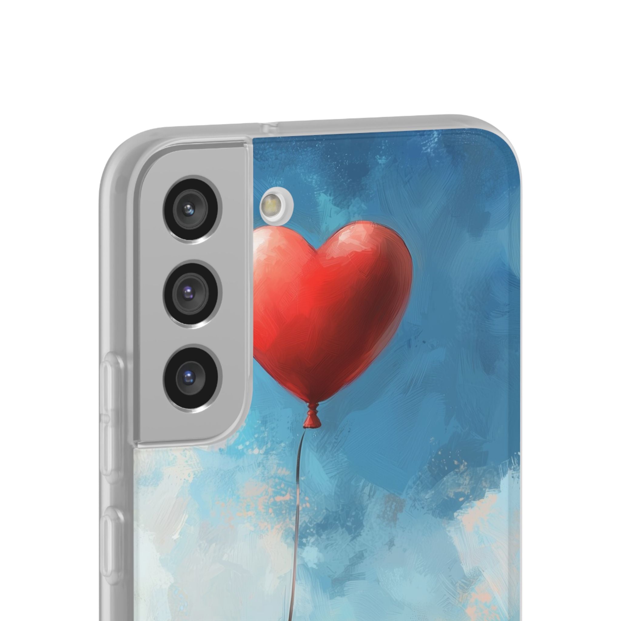 Crimson Heart Sky · Soft Phone Case for Samsung