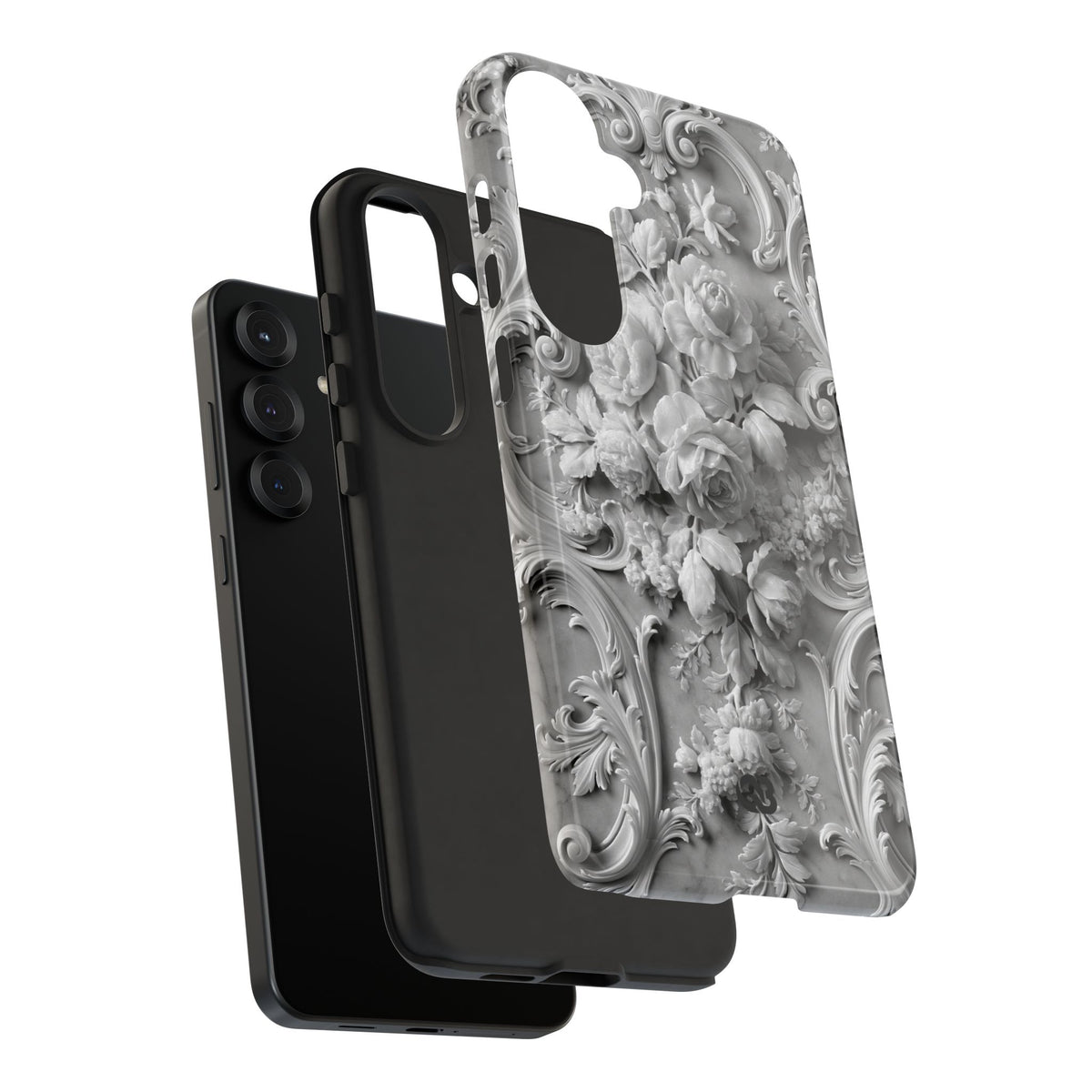 Rococo Marble Rose · Tough Phone Case for Samsung · White