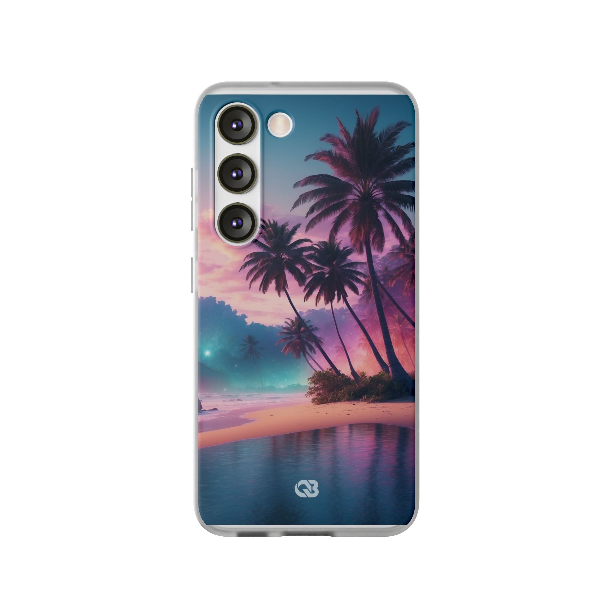 Neon Shore Palms · Soft Phone Case for Samsung