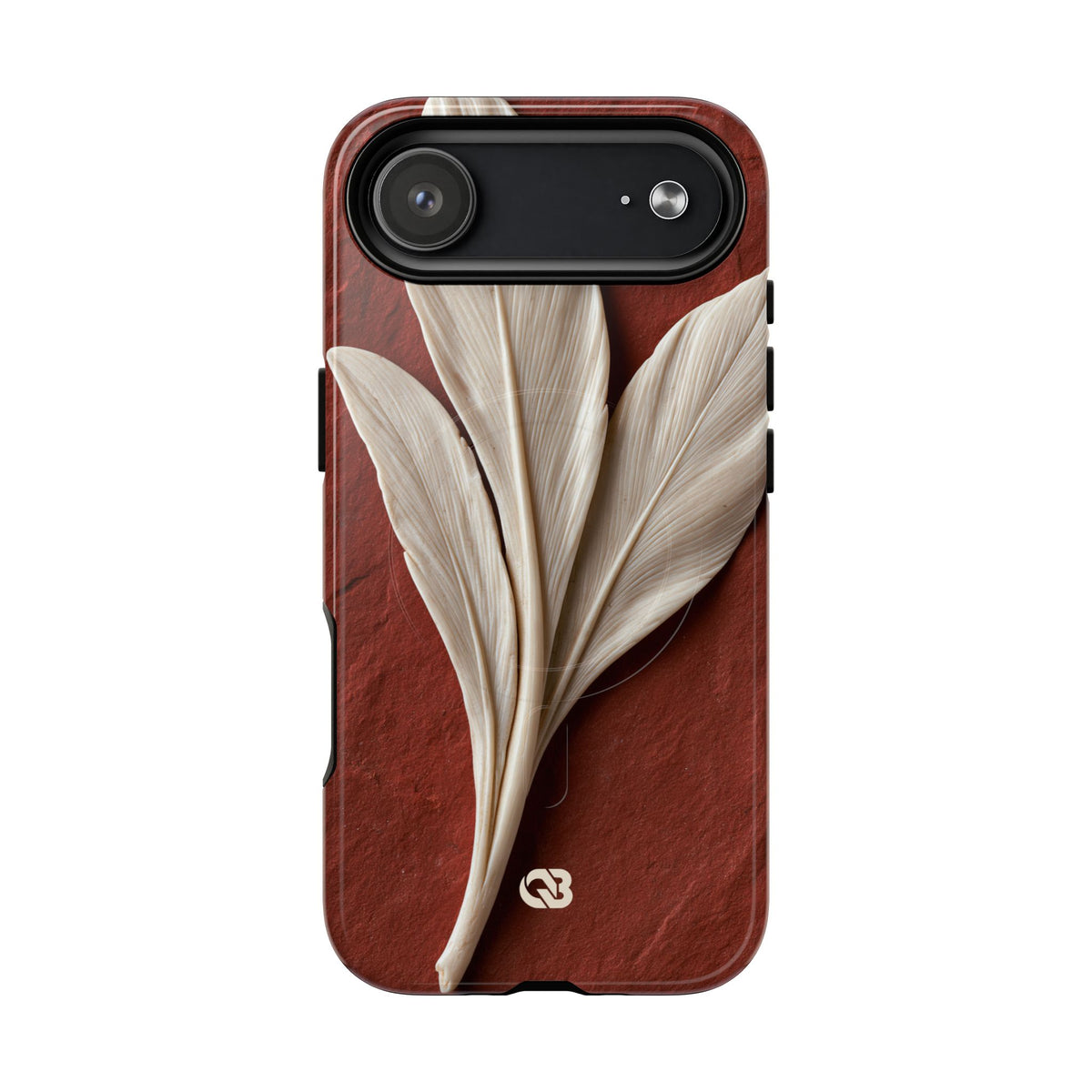 Carved Ivory Plume · Tough 2.0 Magnetic Phone Case for iPhone · Red