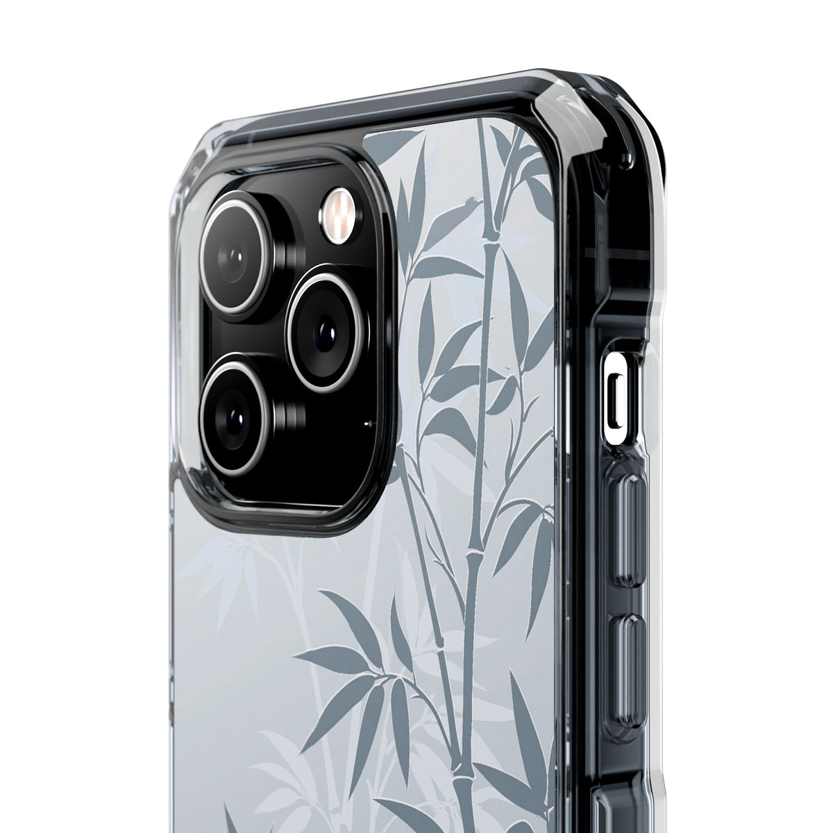 Misty Bamboo Grove · Clear Impact Magnetic Phone Case for iPhone · Blue