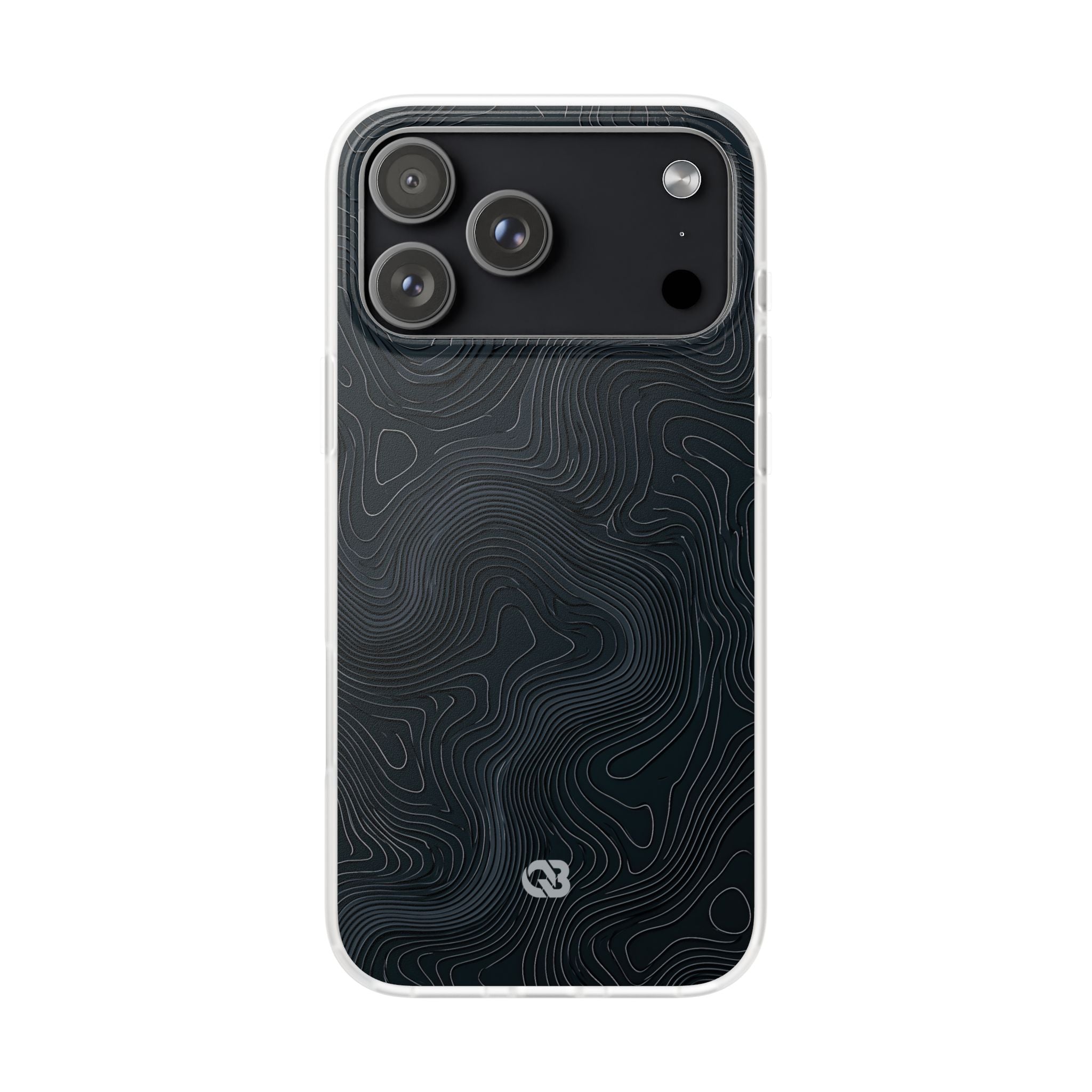 Black Lite Phone Case for iPhone - Obsidian Ridge Topo