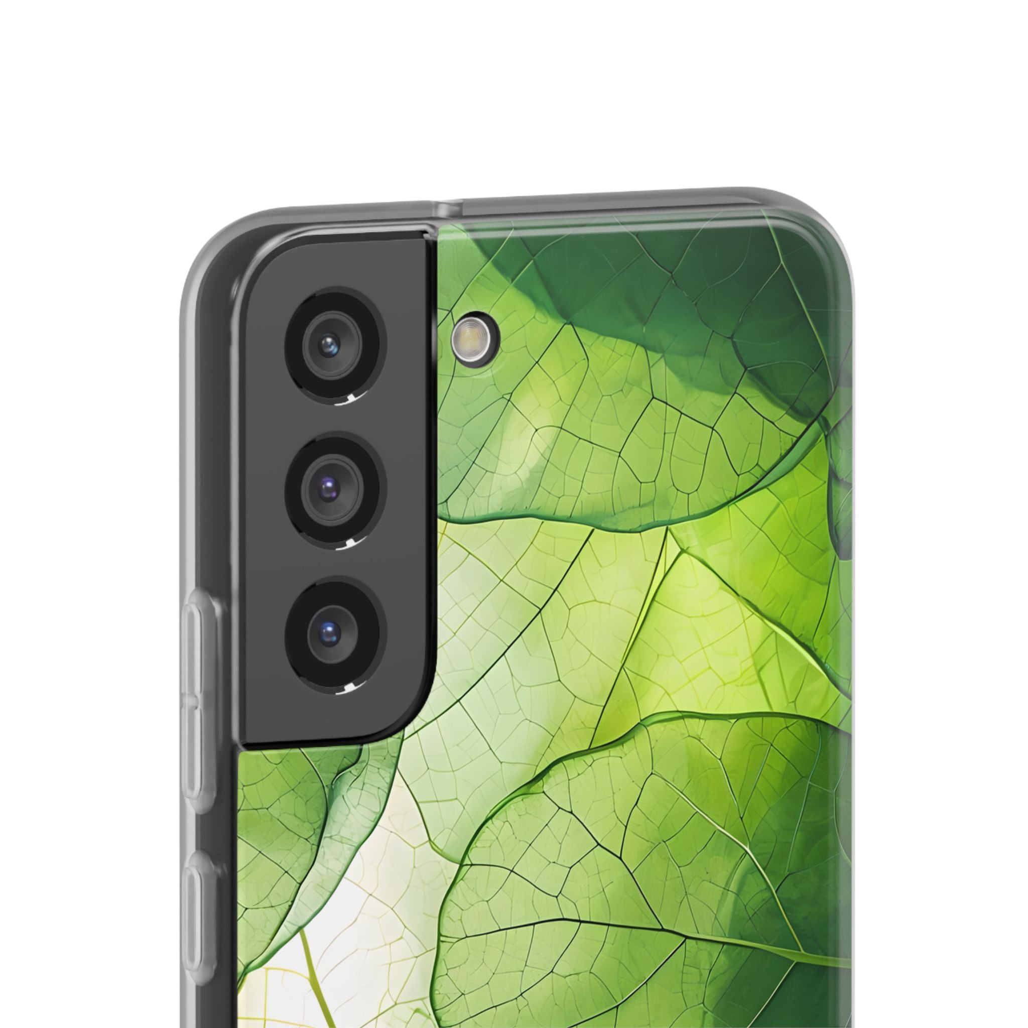 Emerald Leaf Veins · Soft Phone Case for Samsung