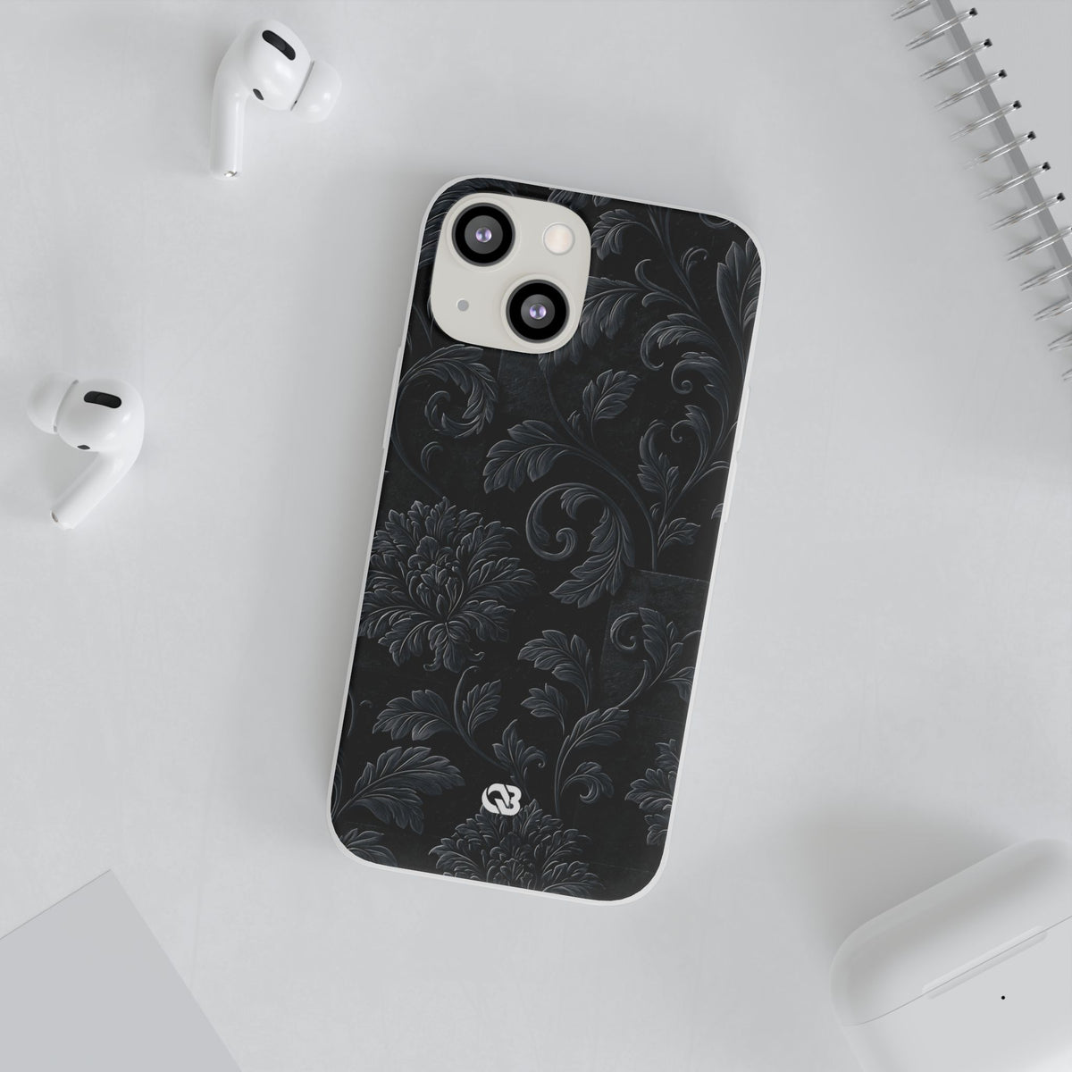 Obsidian Damask · Lite Phone Case for iPhone · Black