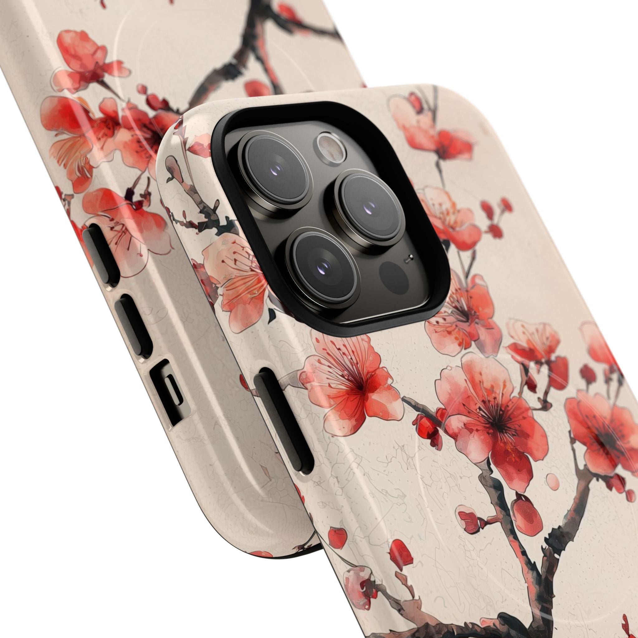 Crimson Silk Flora · Tough+ Custodia per iPhone · Magsafe