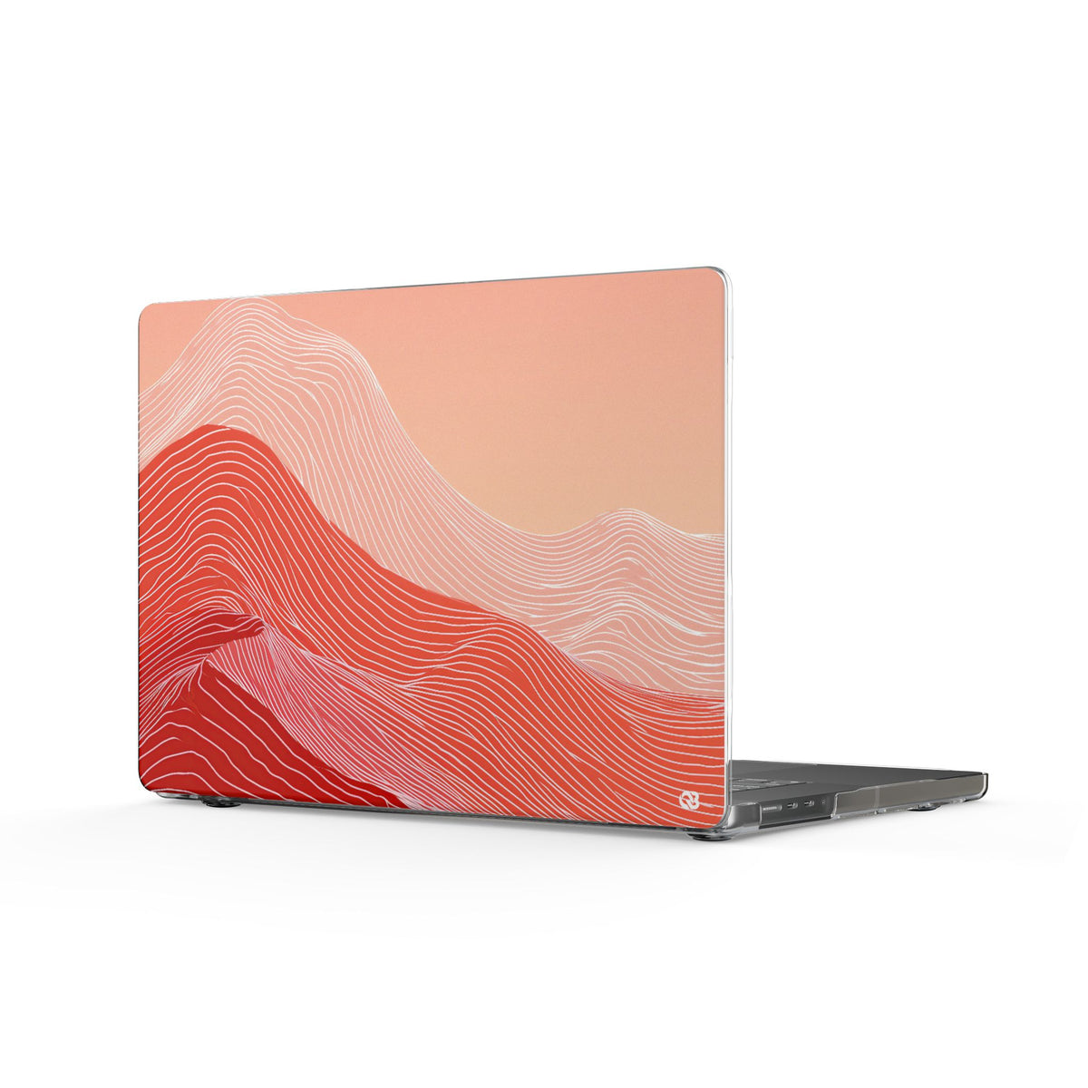 Coral Ridge Contours · Clear Hard Case for MacBook · Red