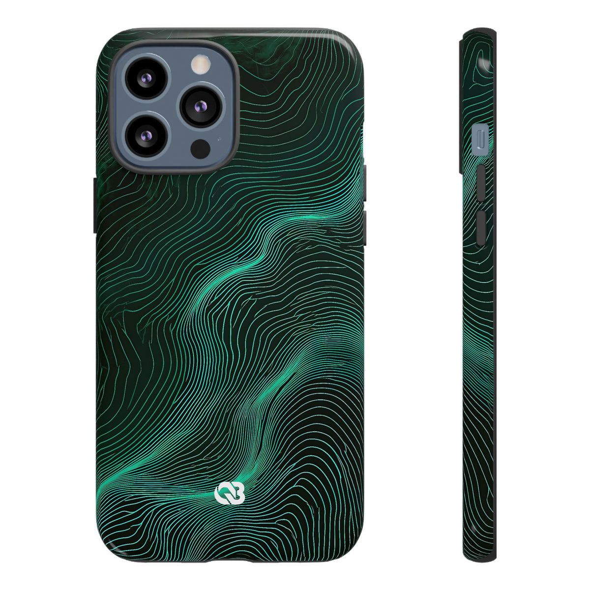 Emerald Topo Ridge · Tough Phone Case for iPhone · Green