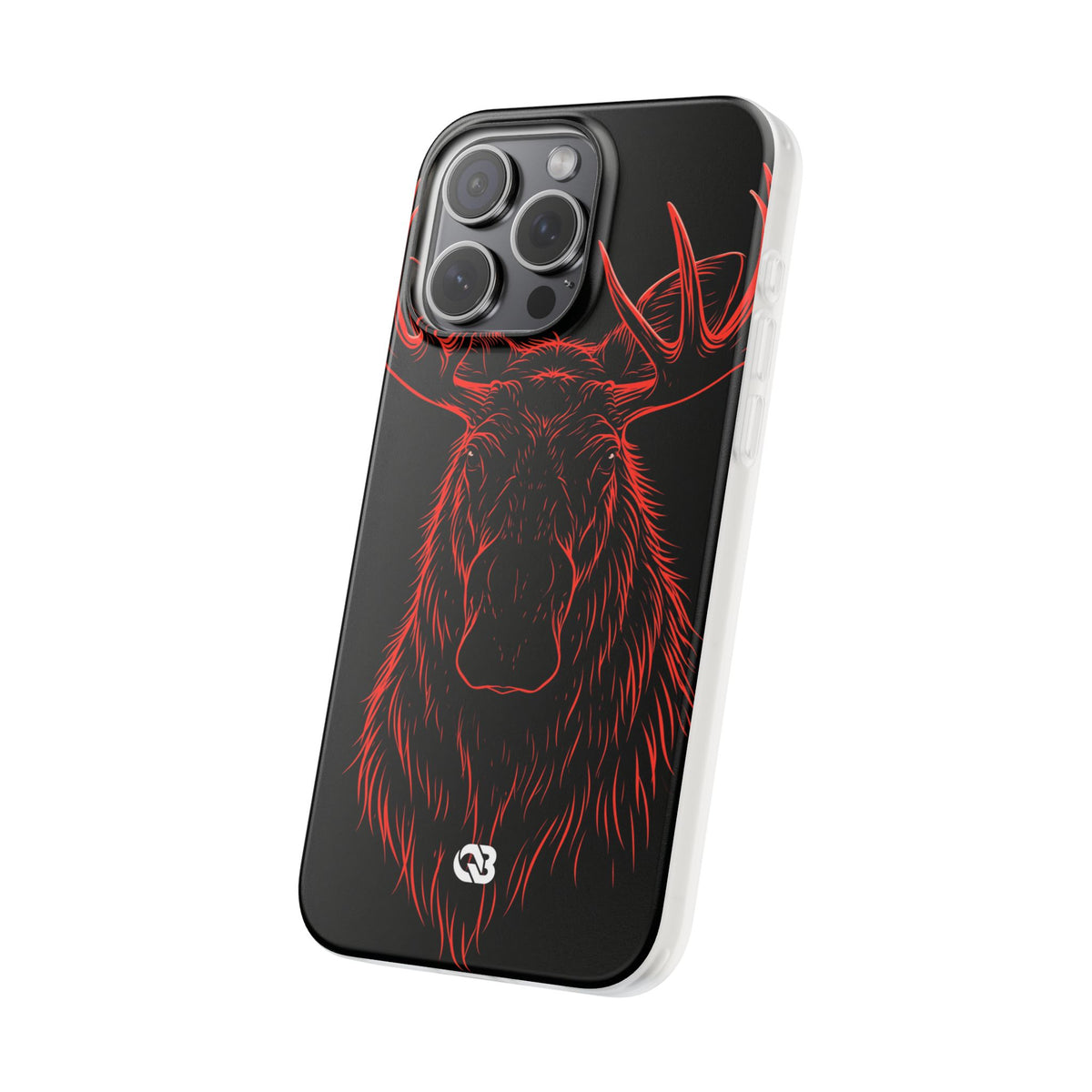 Crimson Horizon Moose · Lite Phone Case for iPhone · Black