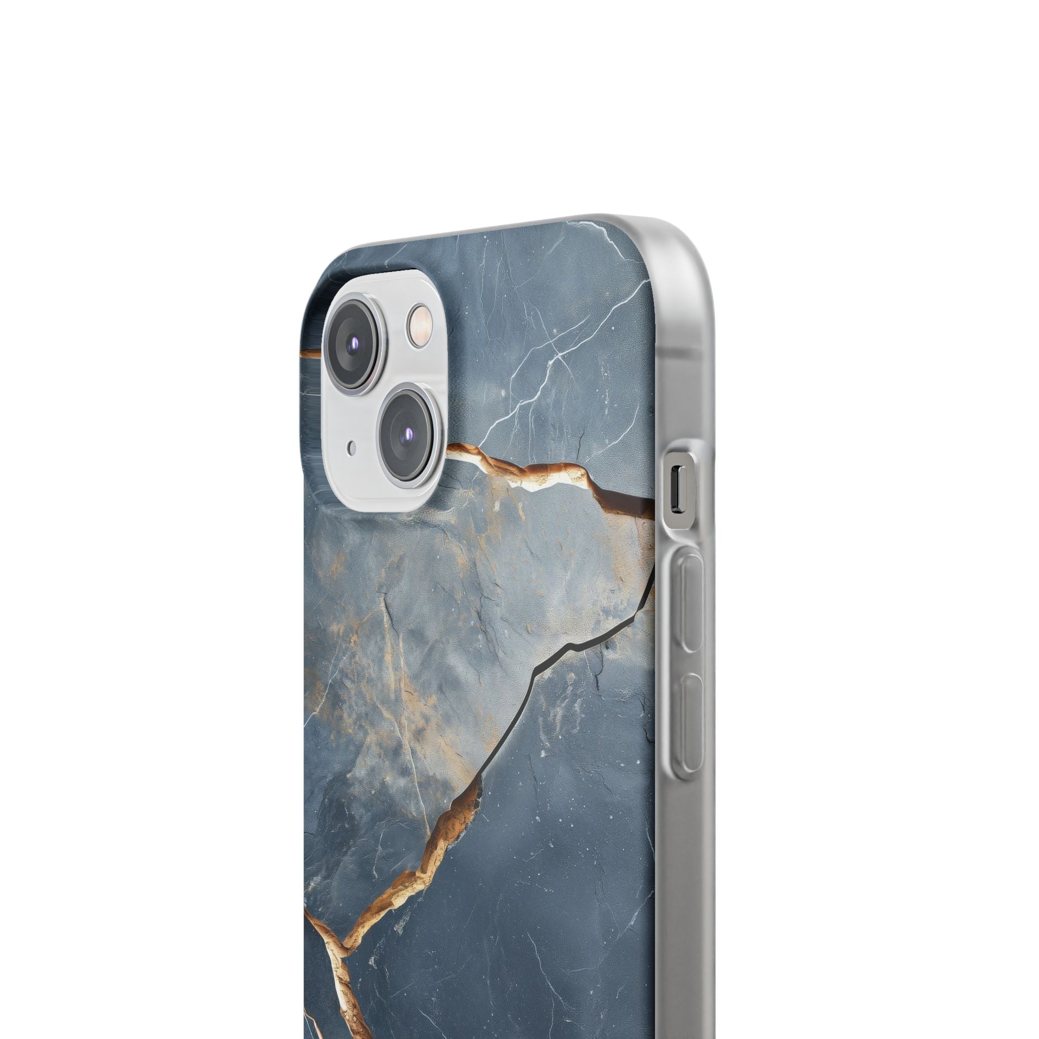 Jagged Vein Navy iPhone 14 Case - Soft