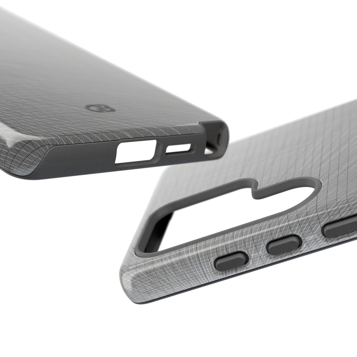 Grey Tough Phone Case for Samsung - Chrome Mesh Warp