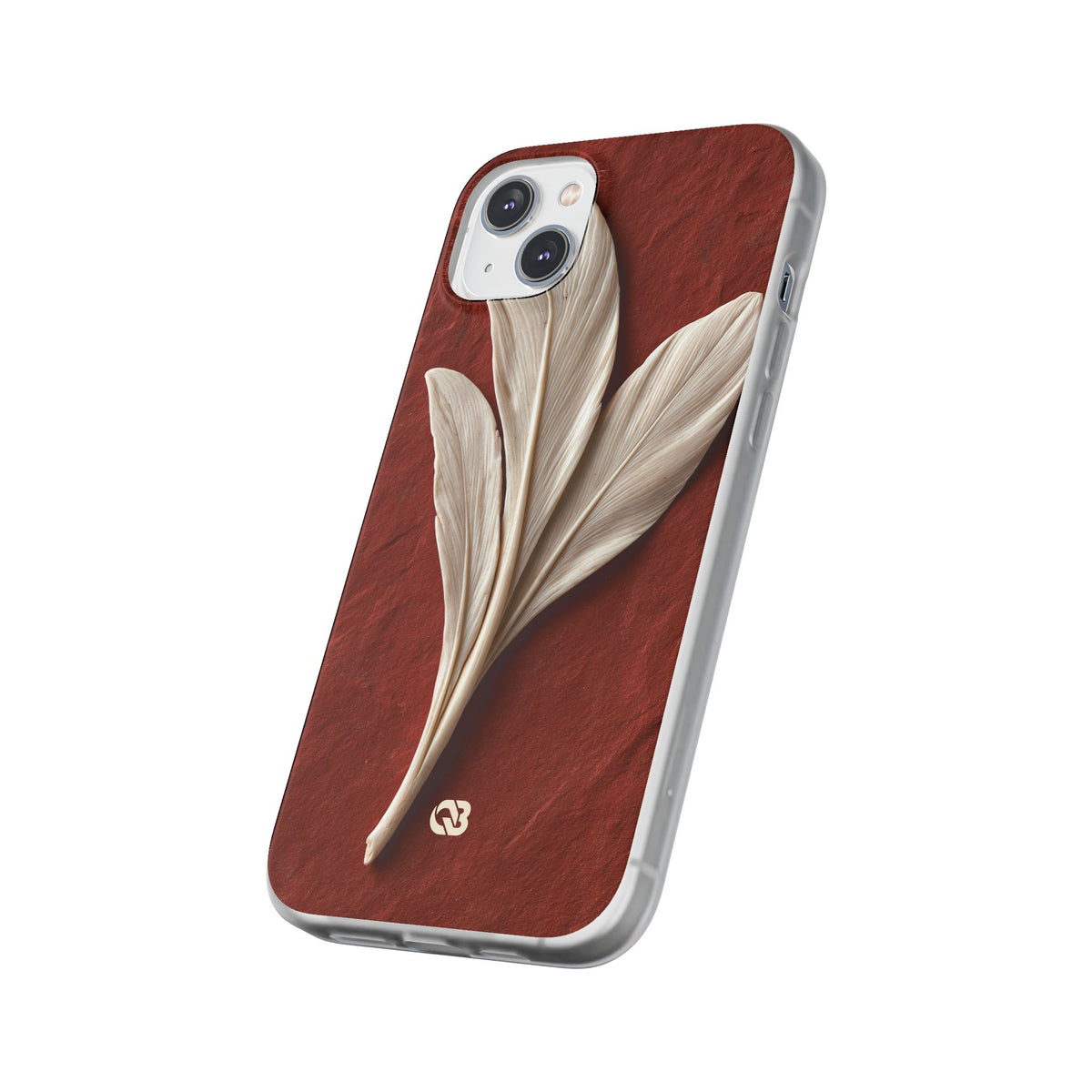 Carved Ivory Plume · Lite Phone Case for iPhone · Red