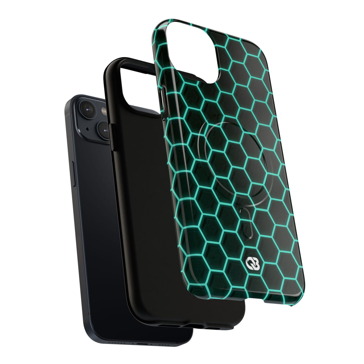Neon Hex Spectrum · Tough 2.0 Magnetic Phone Case for iPhone · Teal