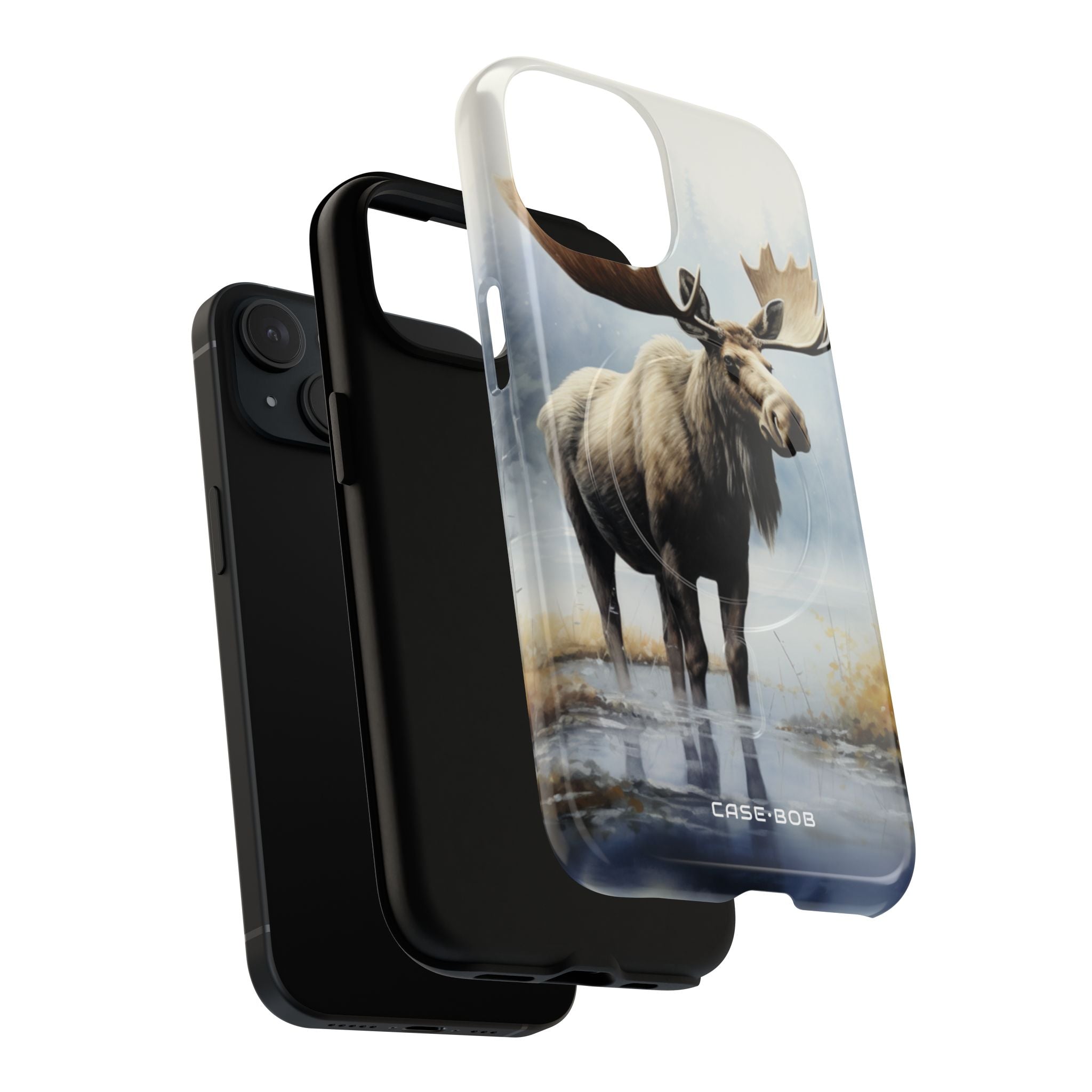 Elch Spiegelung iPhone 15 Case - Tough+