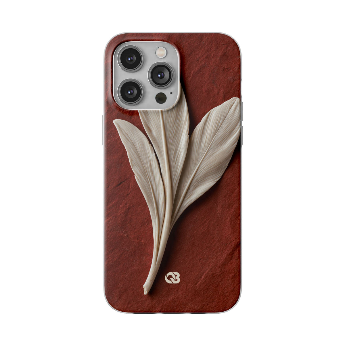Carved Ivory Plume · Lite Phone Case for iPhone · Red