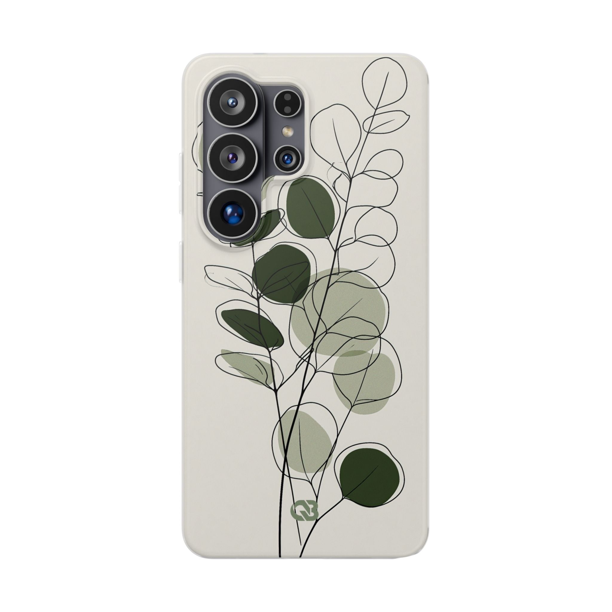 Green Lite Phone Case for Samsung - Muted Eucalyptus Sketch