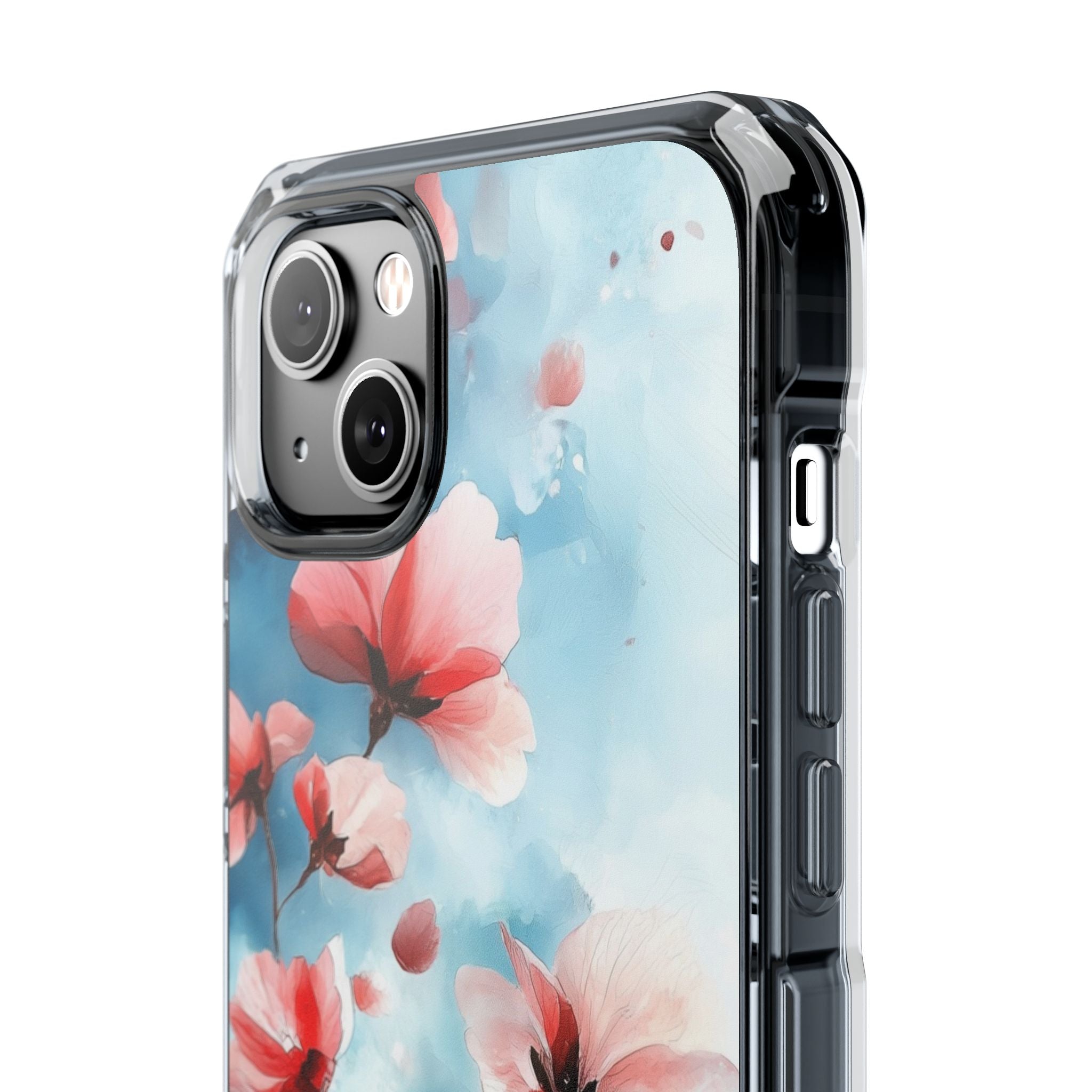 Pink Blossom Drift iPhone 14 Plus Skal - Impact
