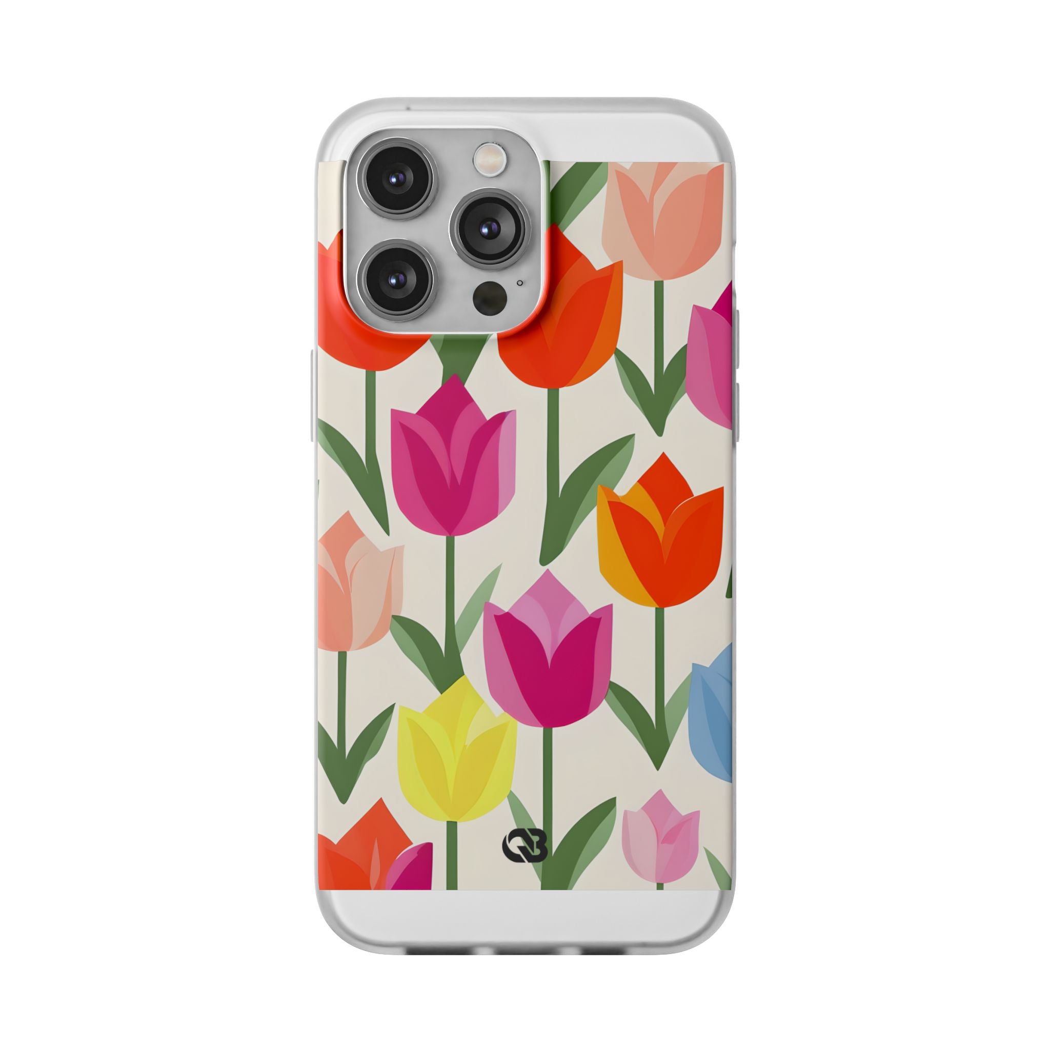 Vibrant Petal Grid · Soft Phone Case for iPhone