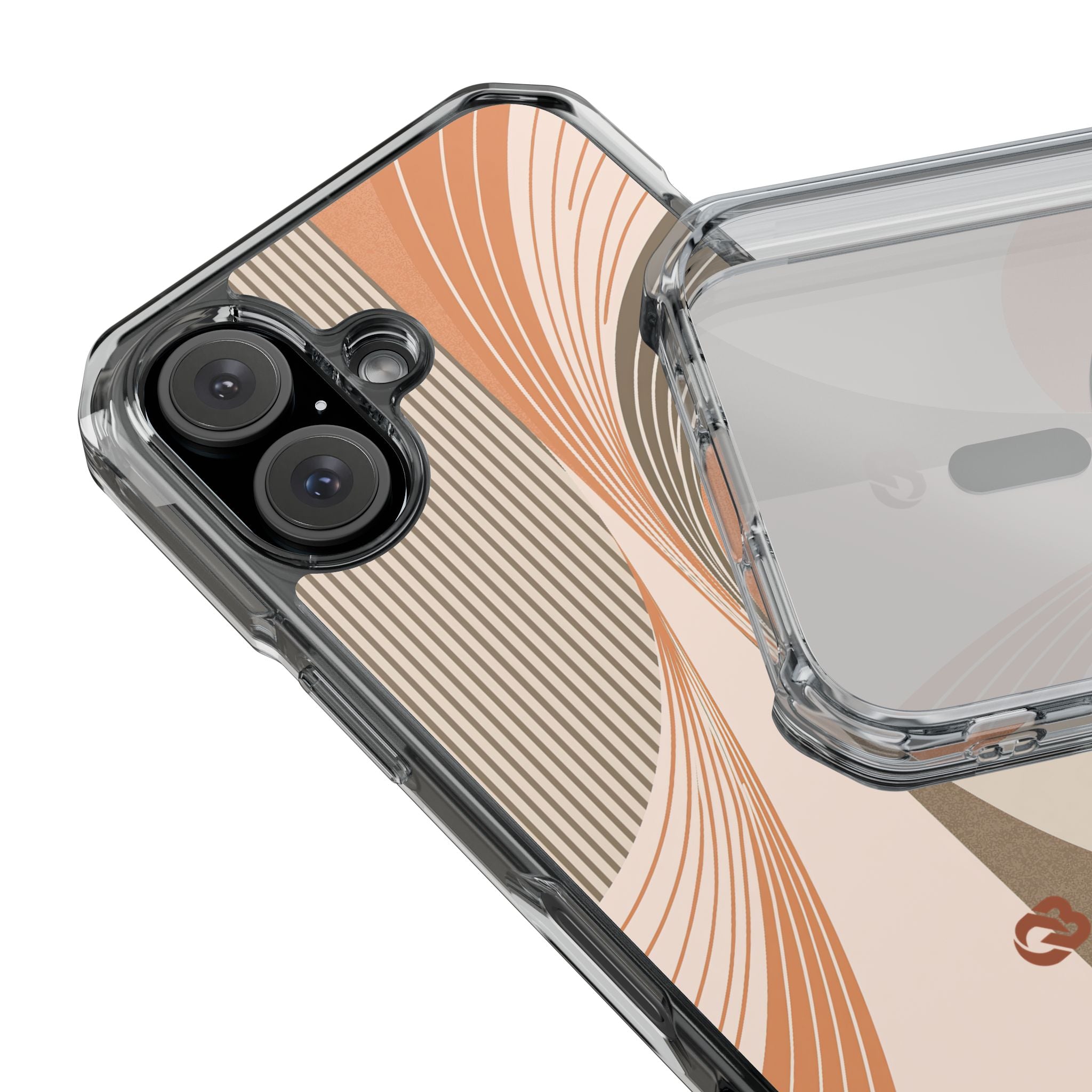 Orange Impact MagSafe Phone Case for iPhone - Desert Arc Horizon