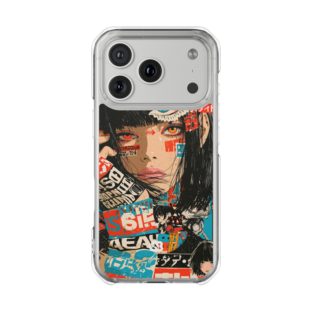 Shibuya Street Collage · Clear Impact Magnetic Phone Case for iPhone · Red