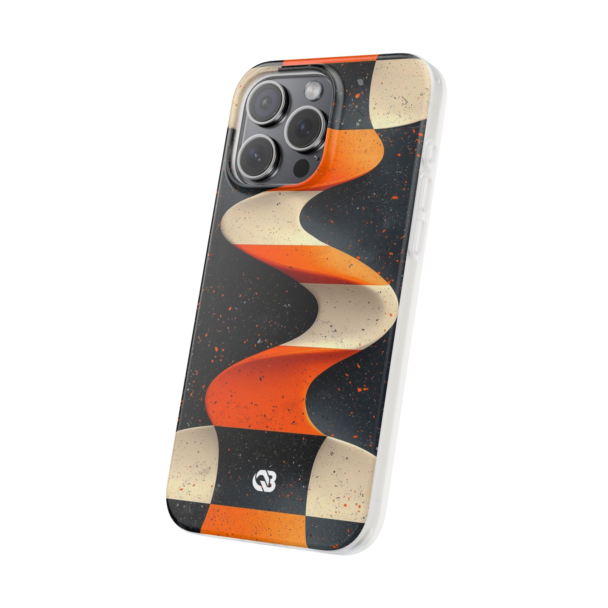 Orange Grit Twist · Coque de téléphone Soft pour iPhone