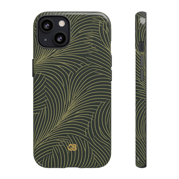 Midnight Palm Frond · Tough Phone Case for iPhone · Green