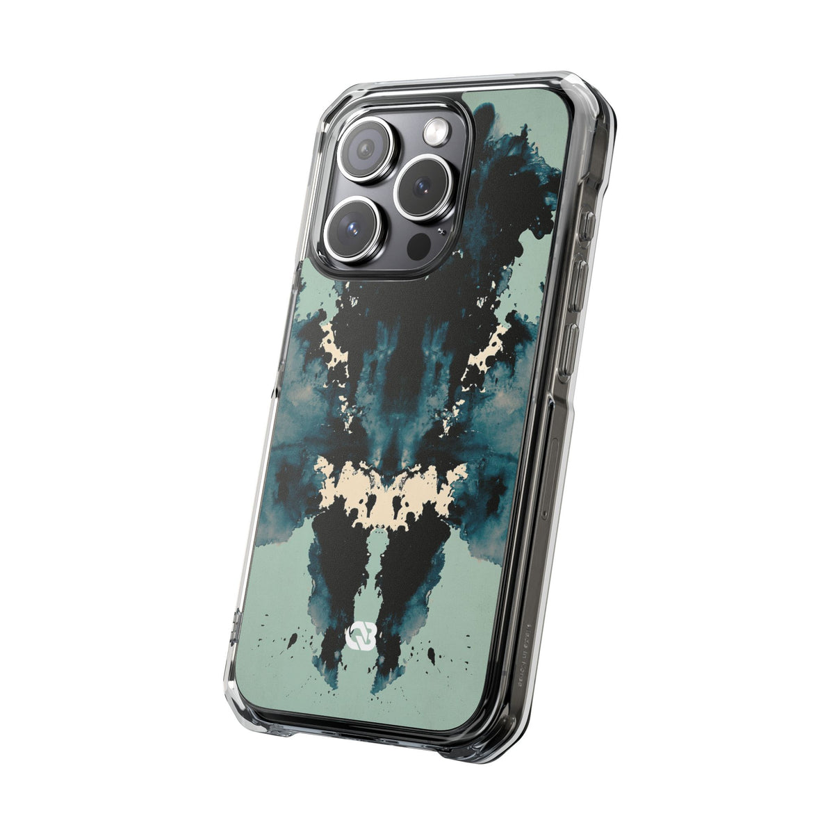 Rorschach Ink Void · Clear Impact Magnetic Phone Case for iPhone · Black