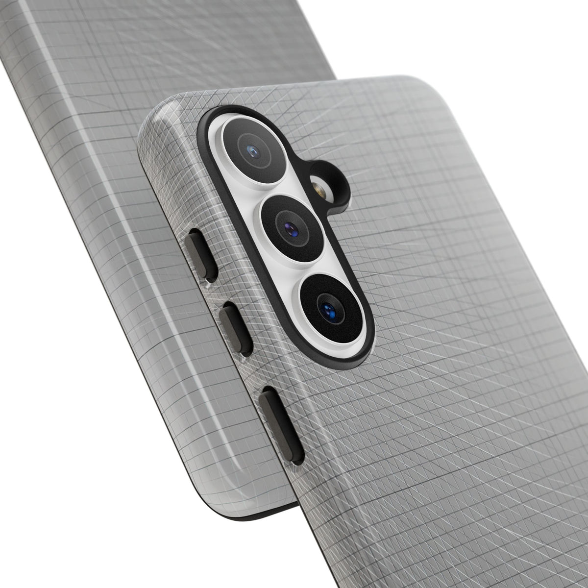 Grey Tough Phone Case for Samsung - Chrome Mesh Warp