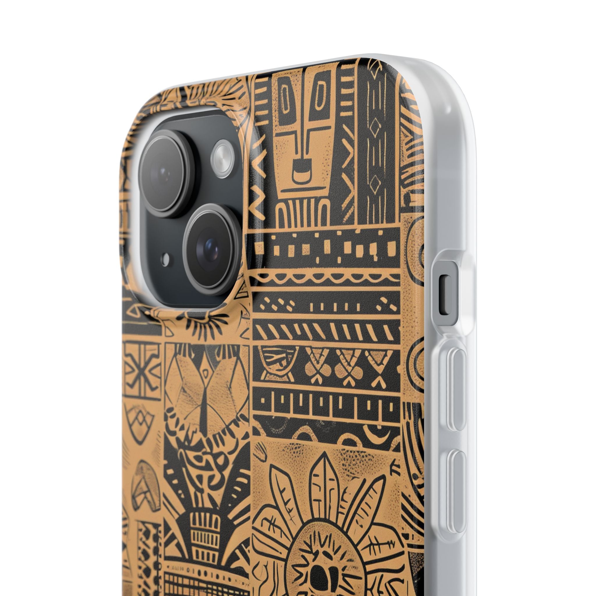 Tribal Faces iPhone 15 Case - Soft