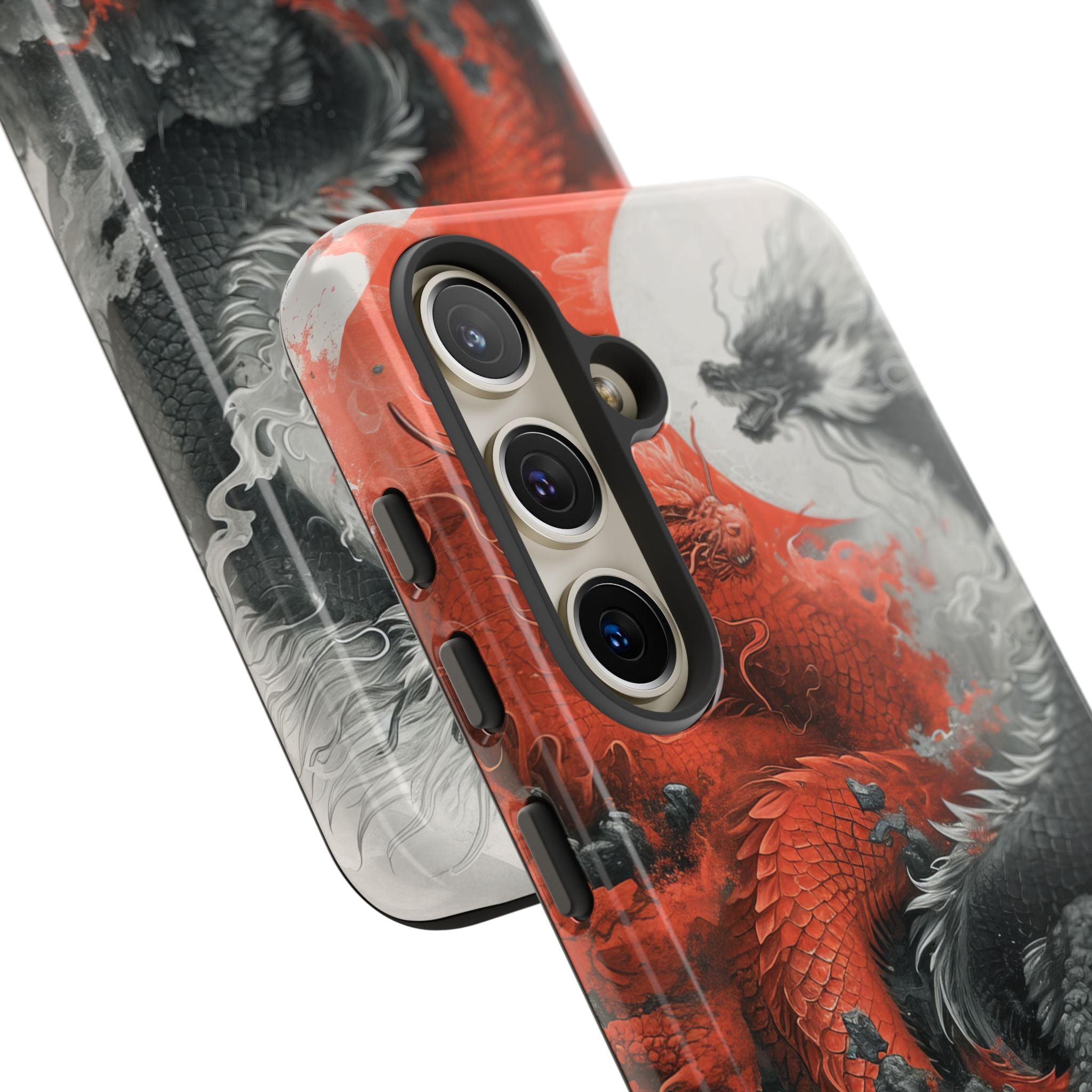 Twin Dragons Crimson Samsung S24 Case - Tough