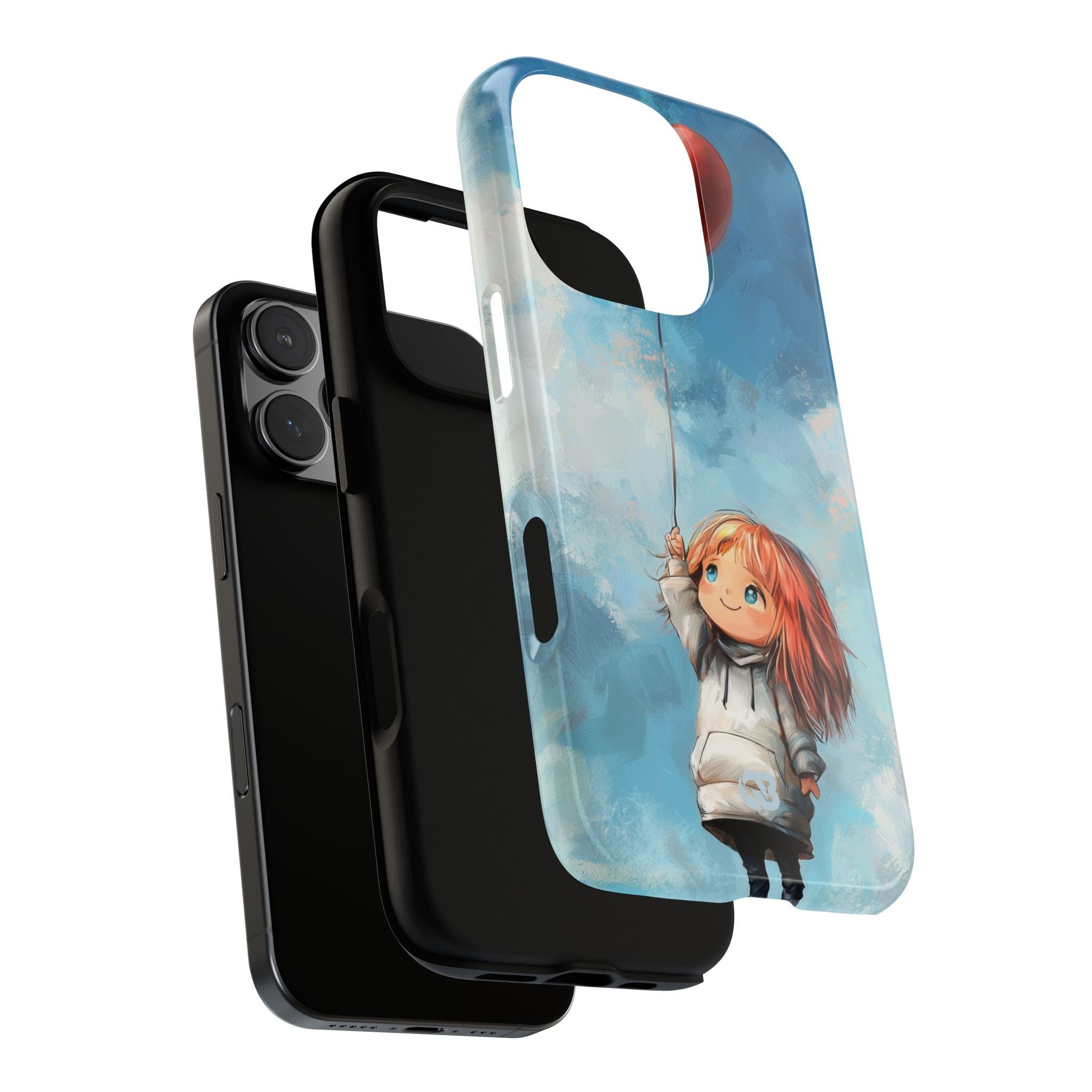 Crimson Heart Sky · Tough Phone Case for iPhone