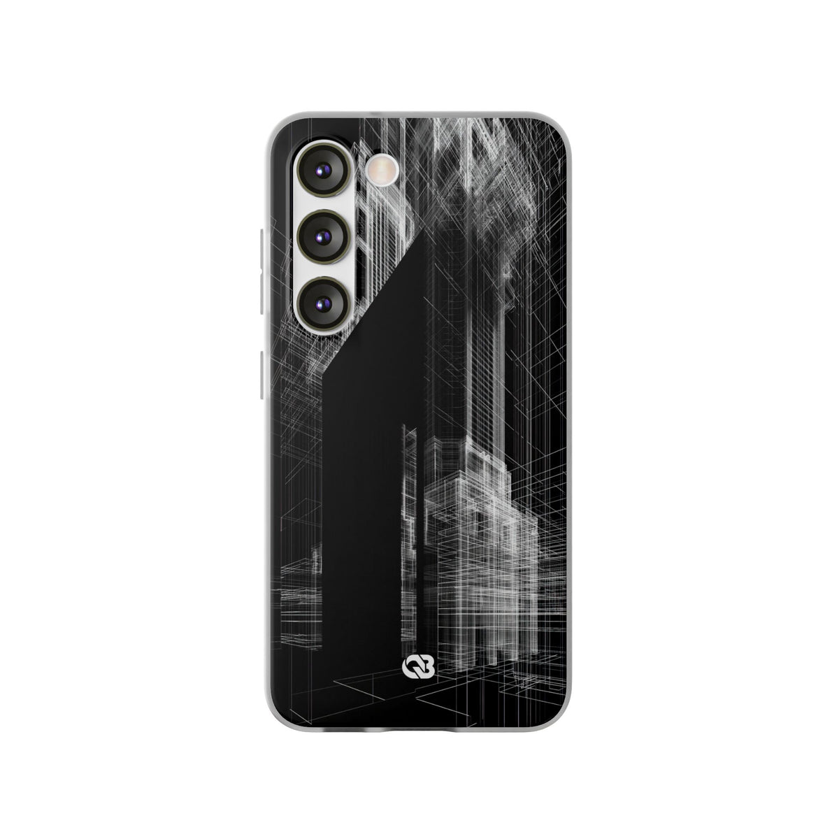 Black Lite Phone Case for Samsung - Ghost Urban Wireframe
