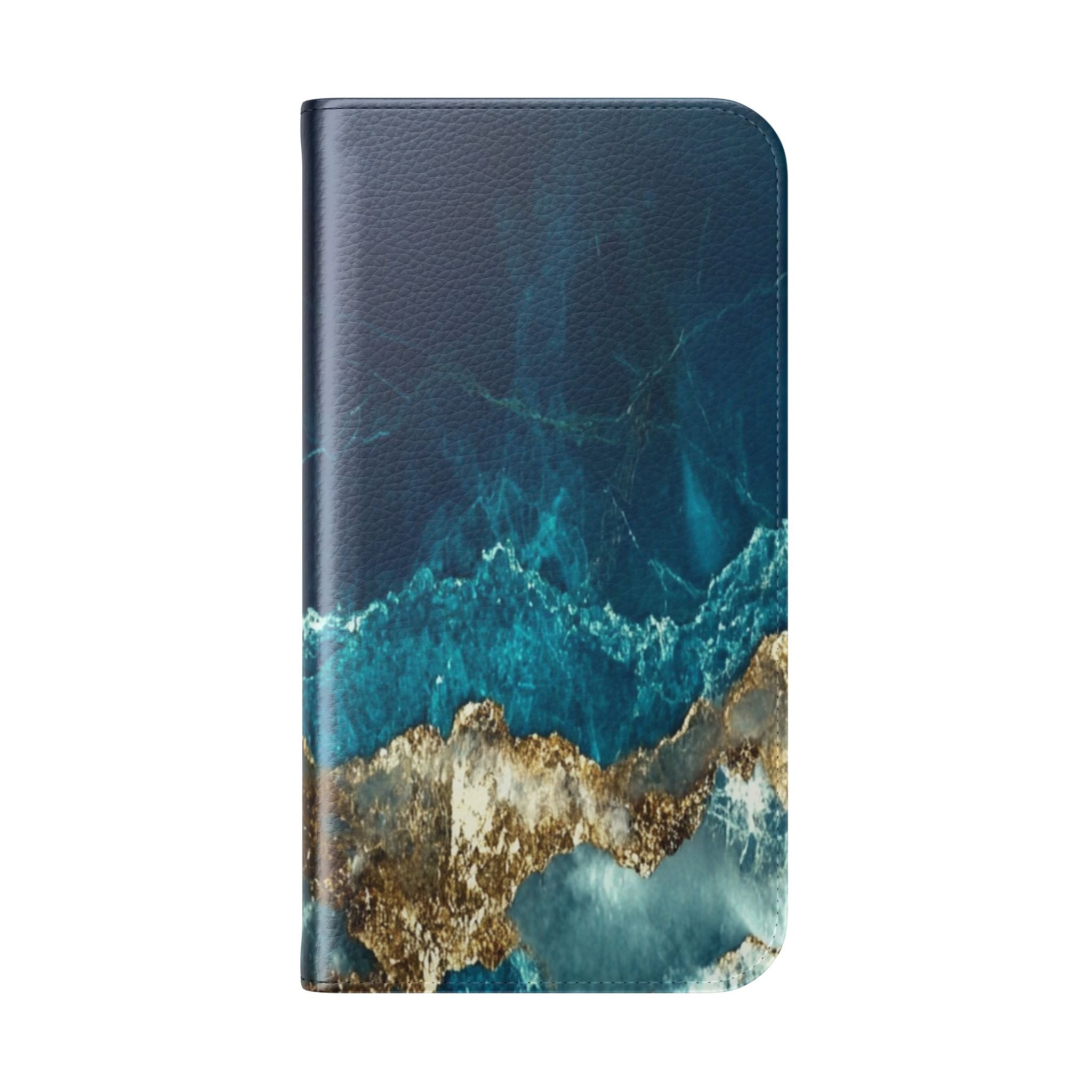 Golden Fracture Teal - iPhone 16 Pro Case - Wallet