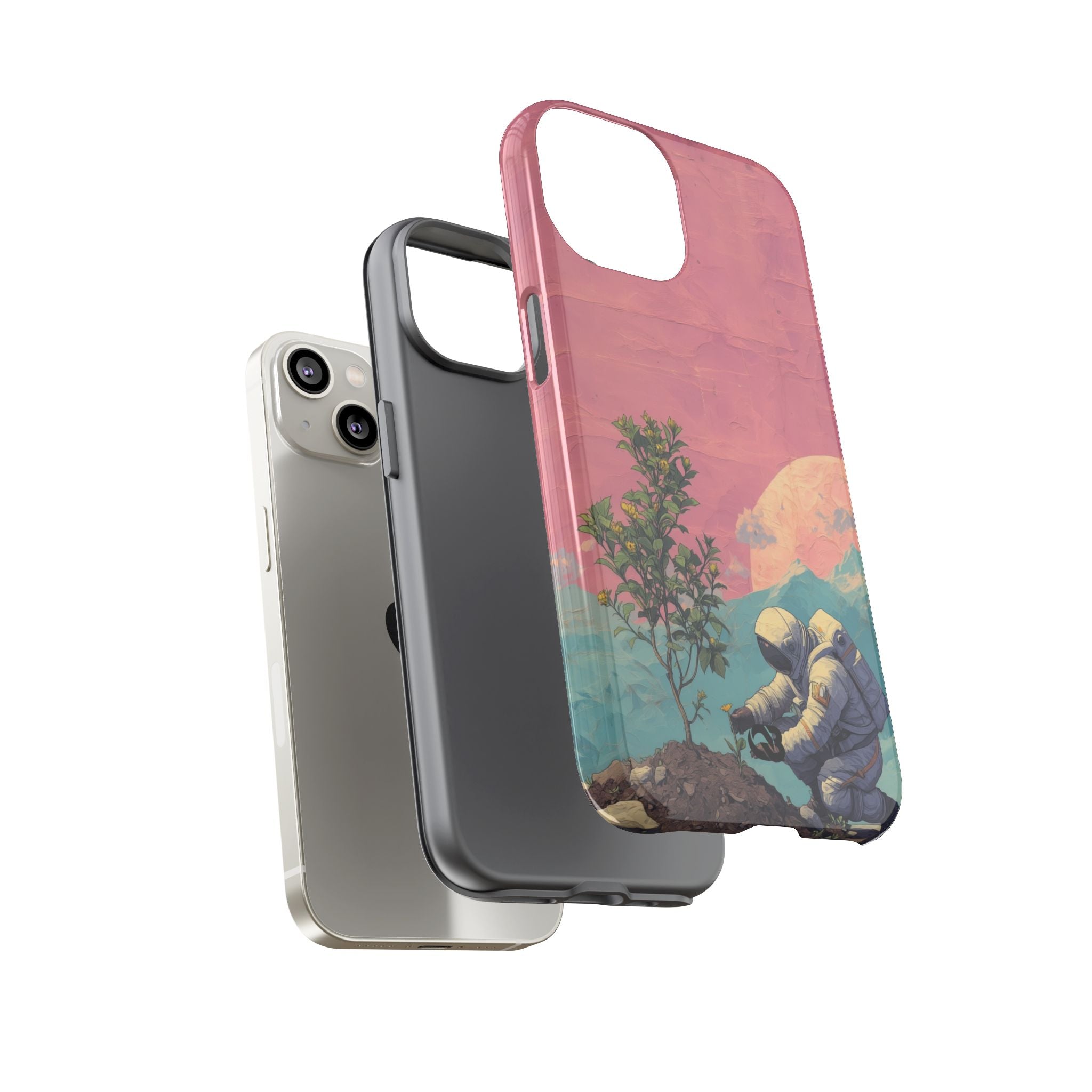 Lunar Pastel Bloom · Coque de téléphone Tough pour iPhone