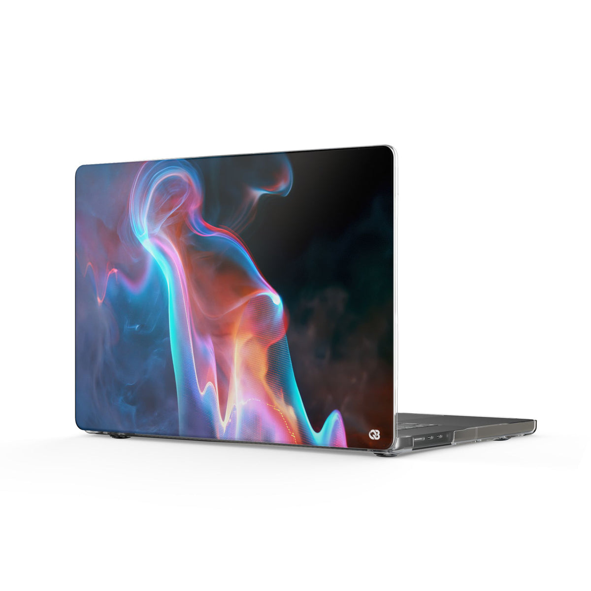 Neon Waveform · Clear Hard Case for MacBook · Black