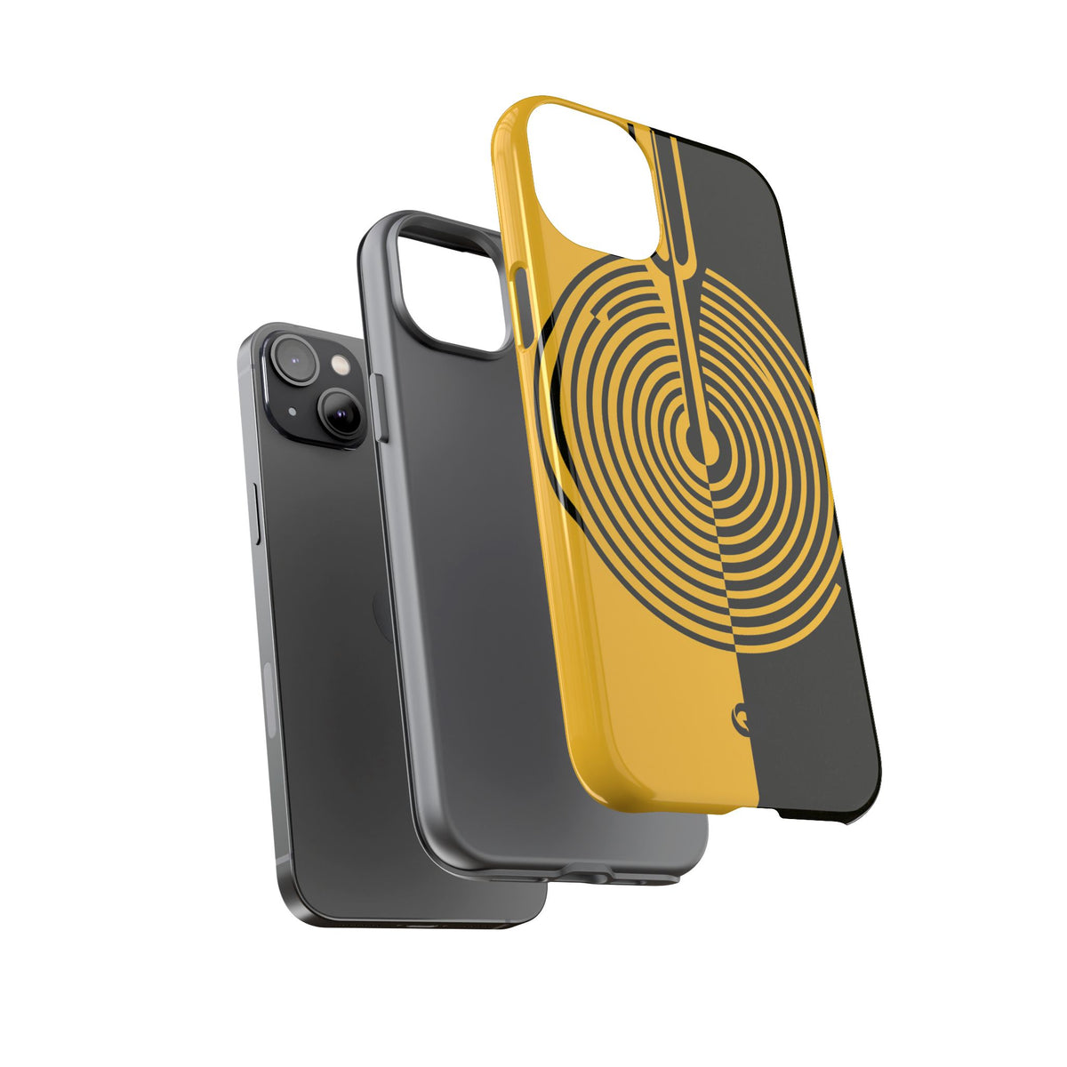 Yellow Tough Phone Case for iPhone - Voltage Sector Pulse