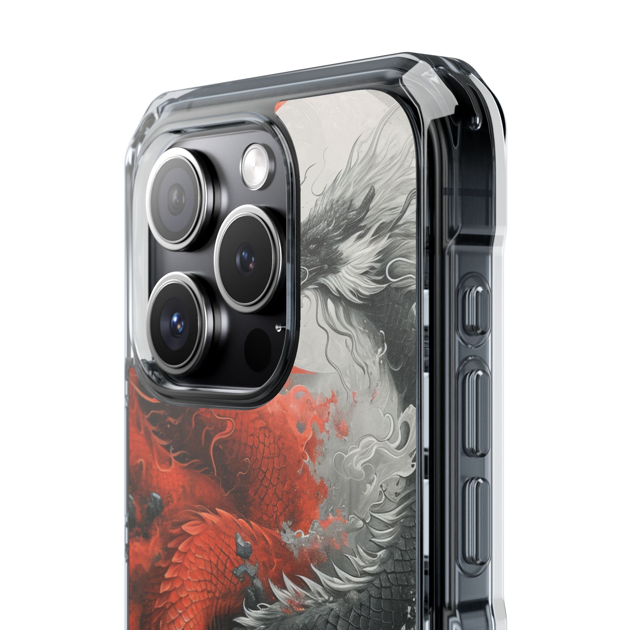 Twin Dragons Crimson iPhone 15 Pro Case - Impact