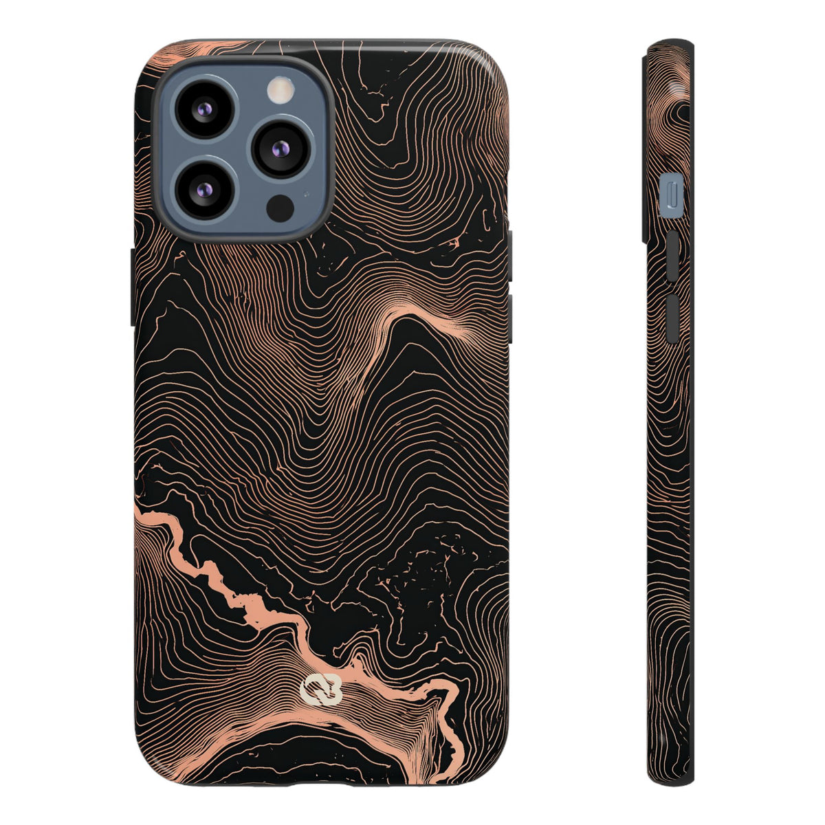 Mesa Elevation Contour · Tough Phone Case for iPhone · Black