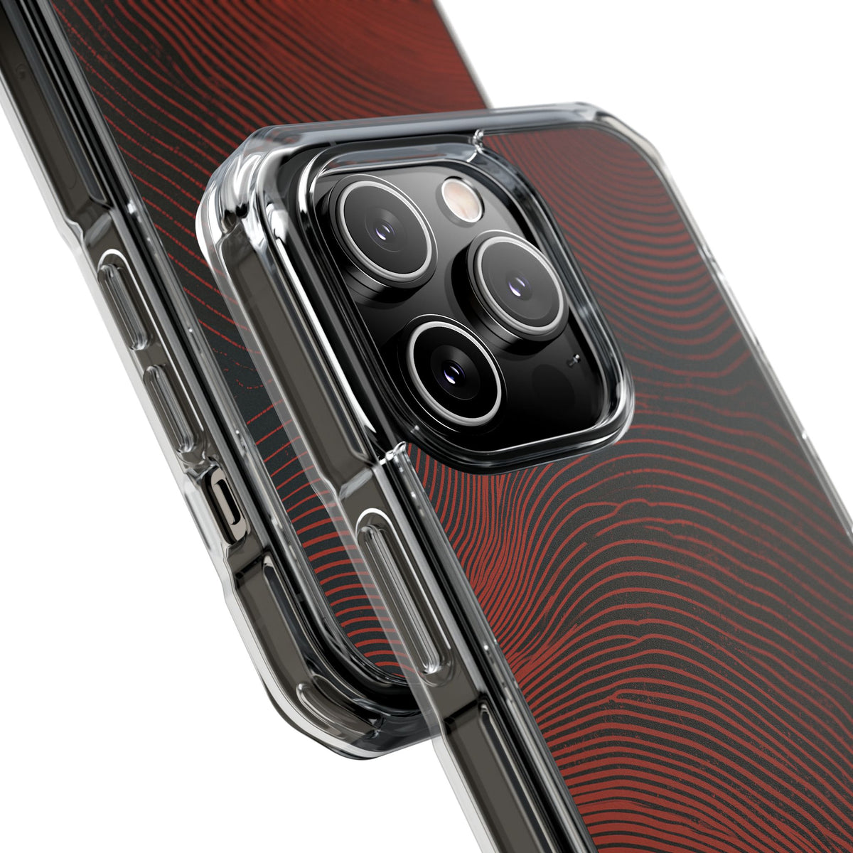 Red Impact MagSafe Phone Case for iPhone - Terracotta Nerve Map