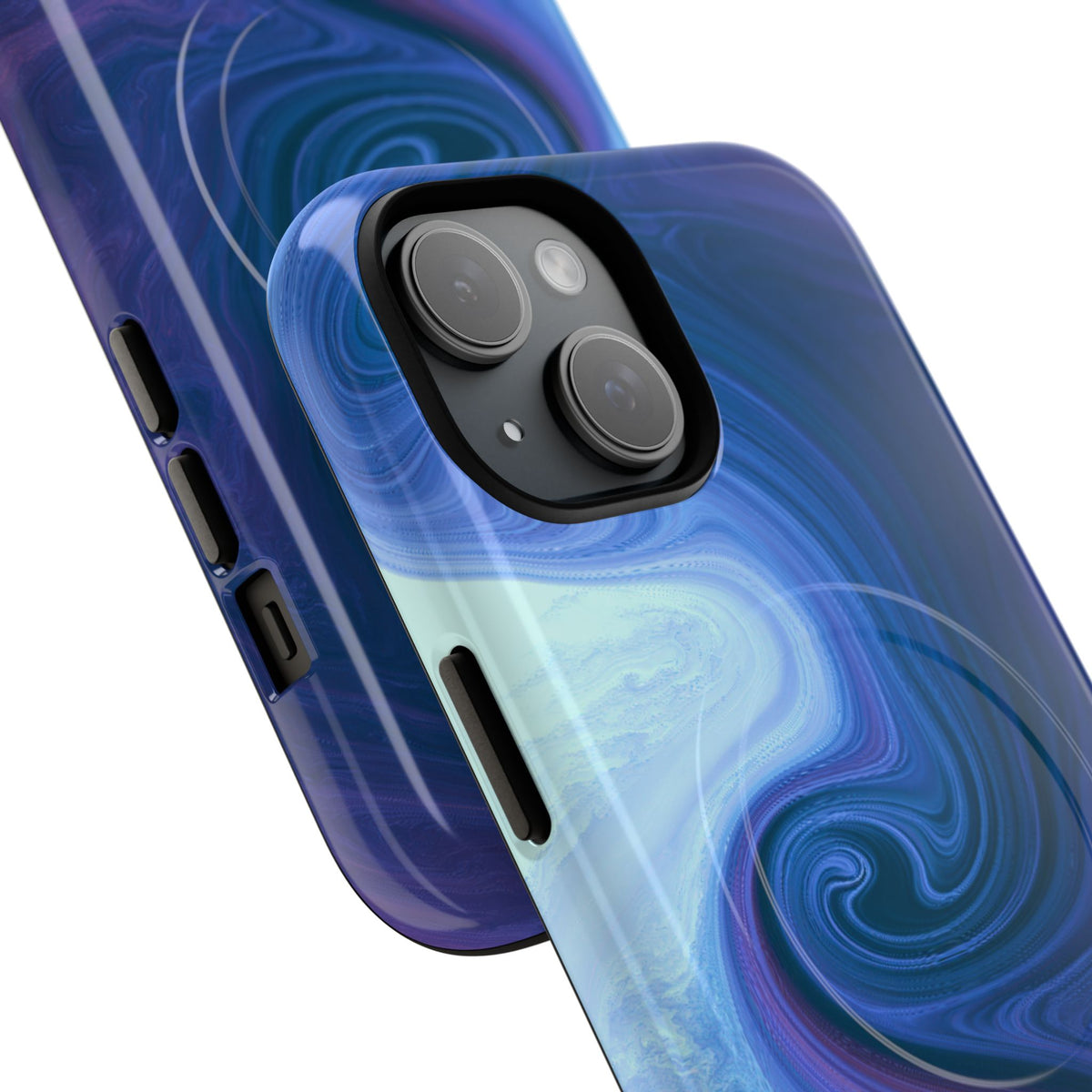 Azure Fluid Swirl · Tough 2.0 Magnetic Phone Case for iPhone · Blue