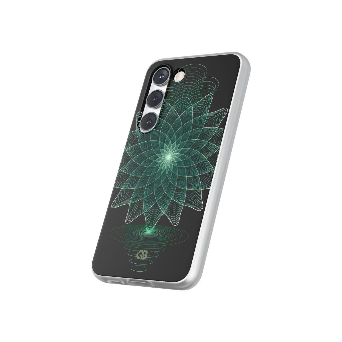 Green Lite Phone Case for Samsung - Cyan Signal Bloom