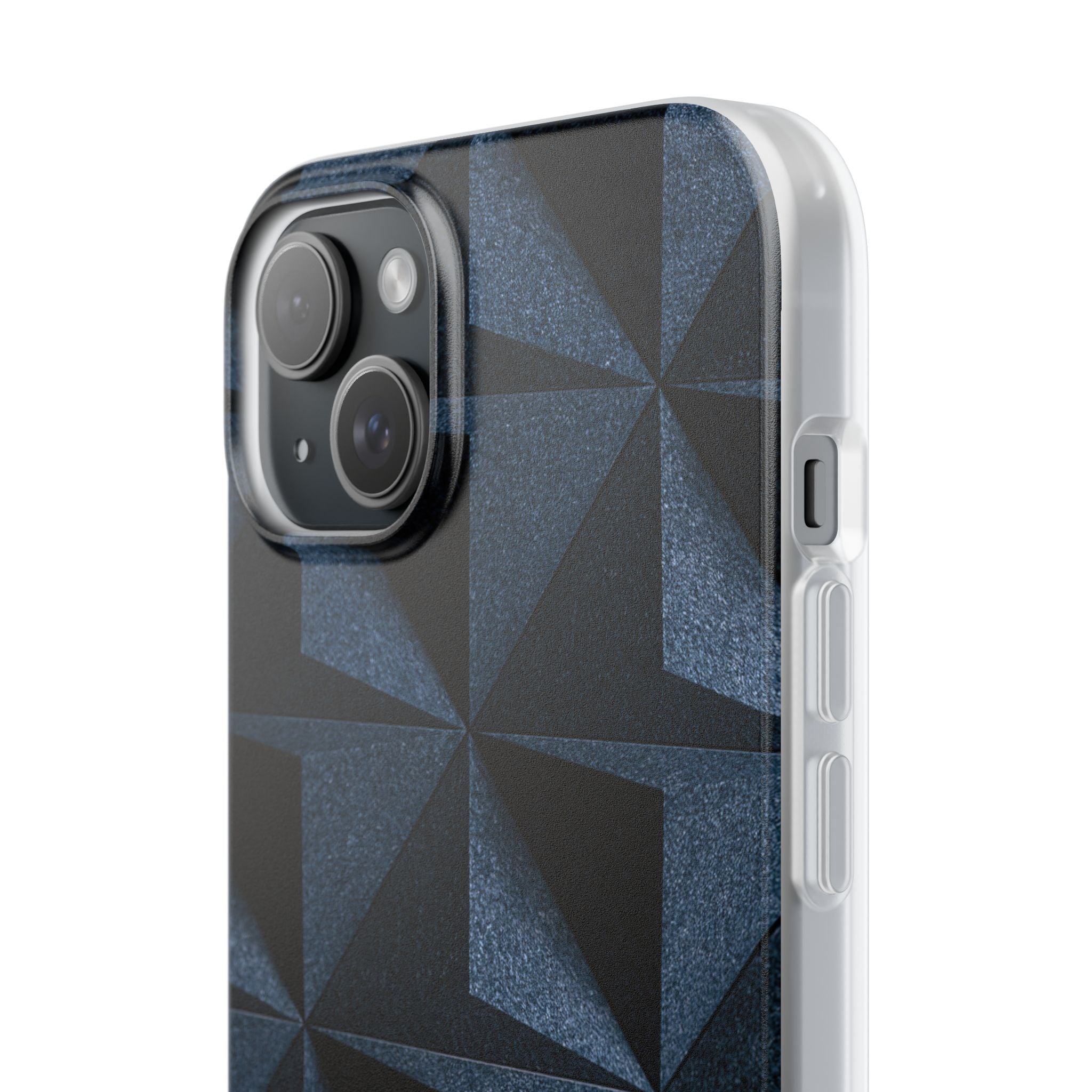 Blue Lite Phone Case for iPhone - Indigo Basalt Facets
