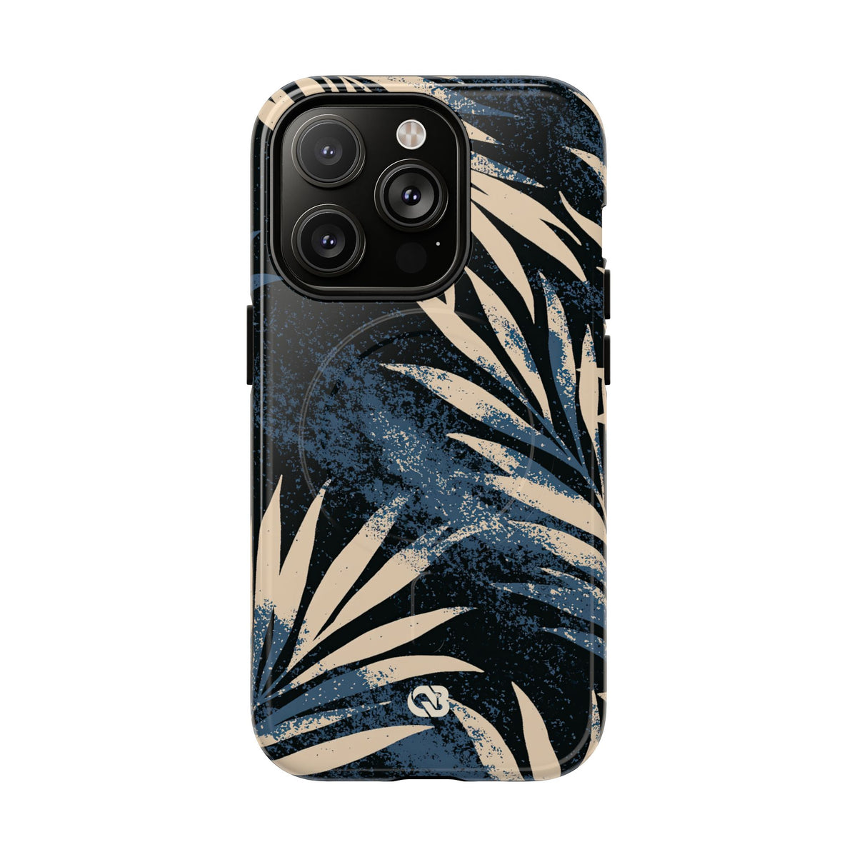Blue Tough 2.0 Magsafe Phone Case for iPhone - Indigo Sandstone Palm