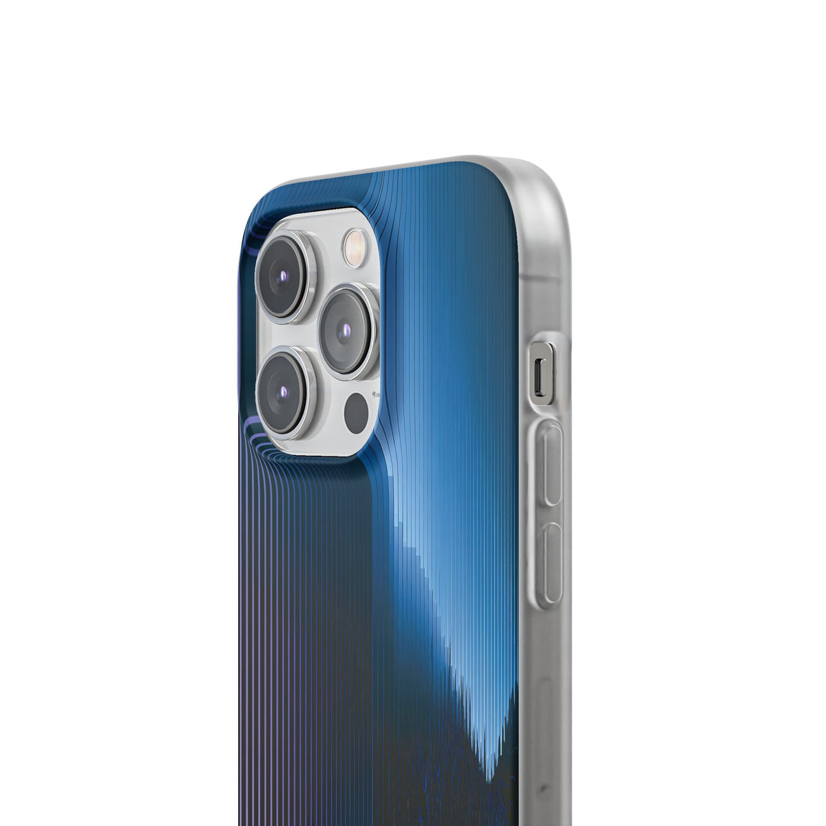 Blue Lite Phone Case for iPhone - Indigo Distortion Wave