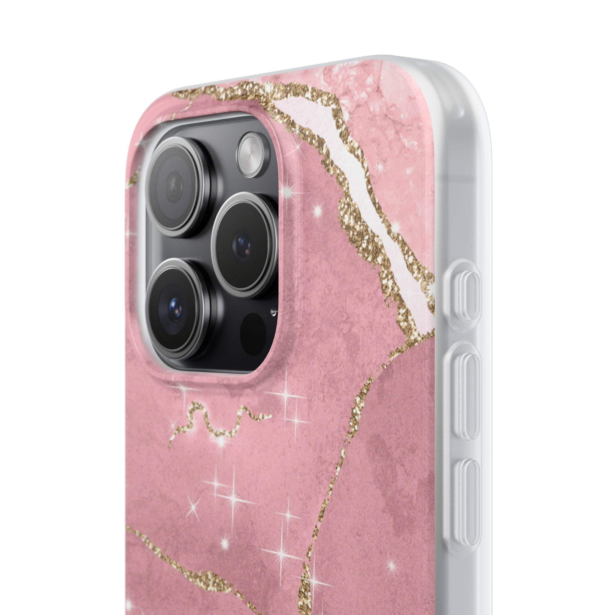 Rose Sparkle Marble · Soft Coque de téléphone pour iPhone