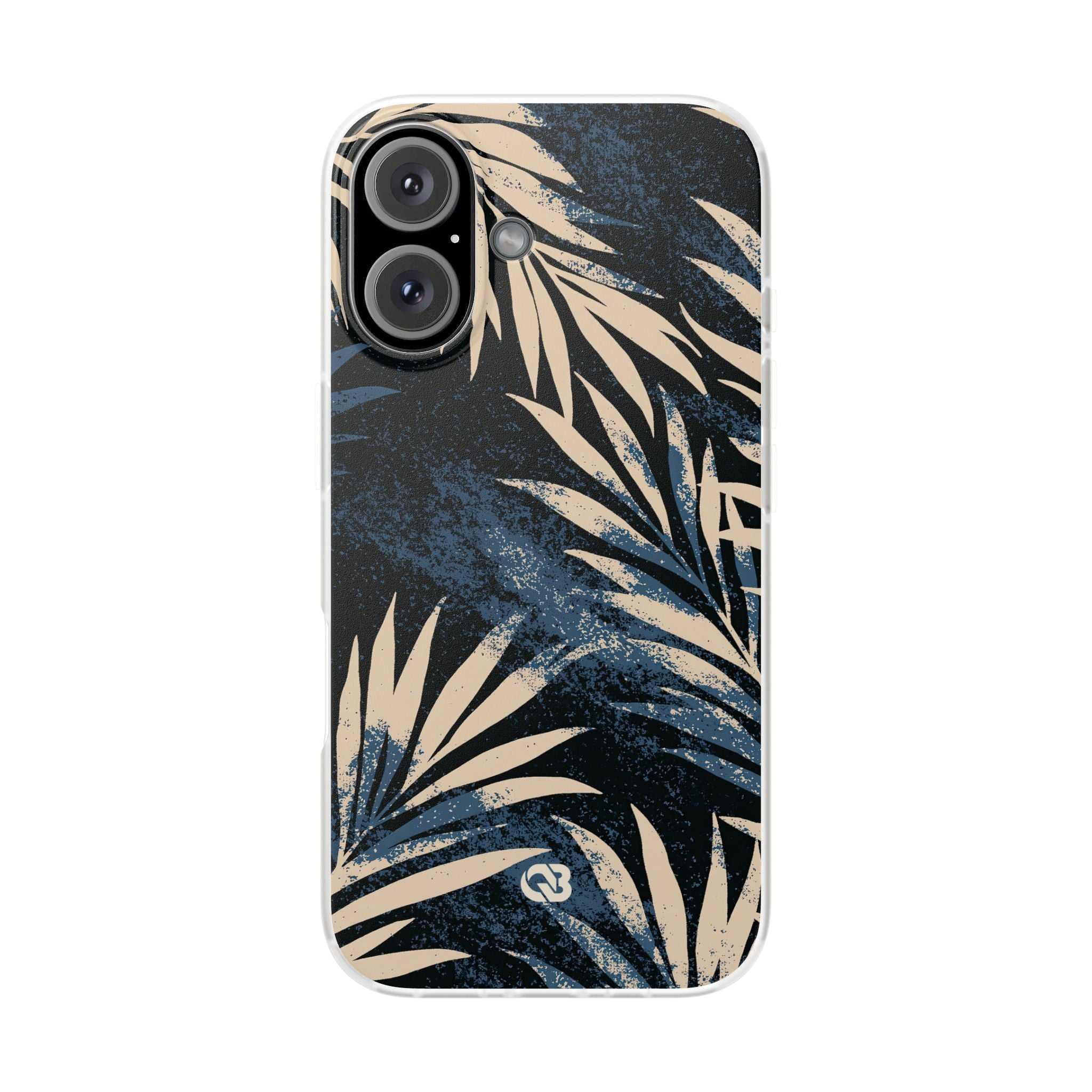 Blue Lite Phone Case for iPhone - Midnight Indigo Palm