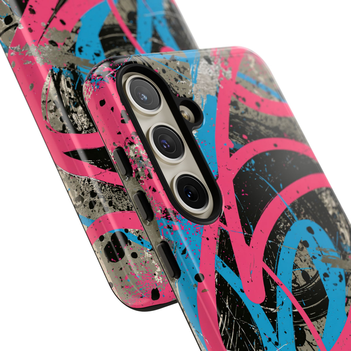 Cyber Splatter Flow · Tough Phone Case for Samsung · Pink