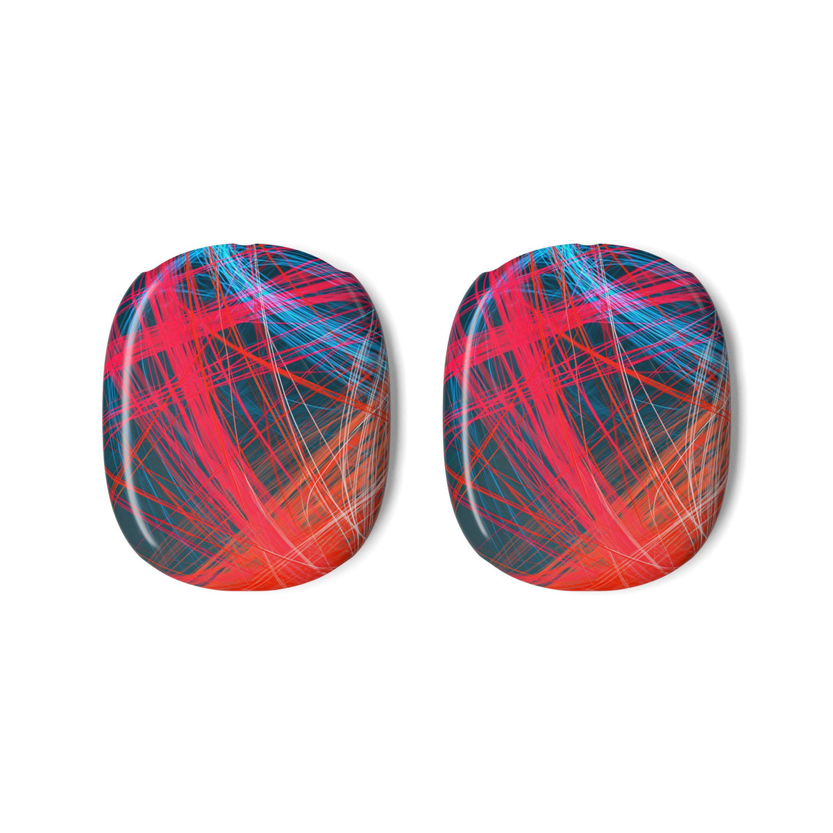 Neon Fiber Stream · Hard Case for AirPods Max · Red