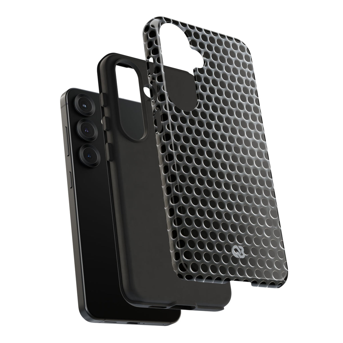 Silver Tough Phone Case for Samsung - Brutalist Steel Mesh